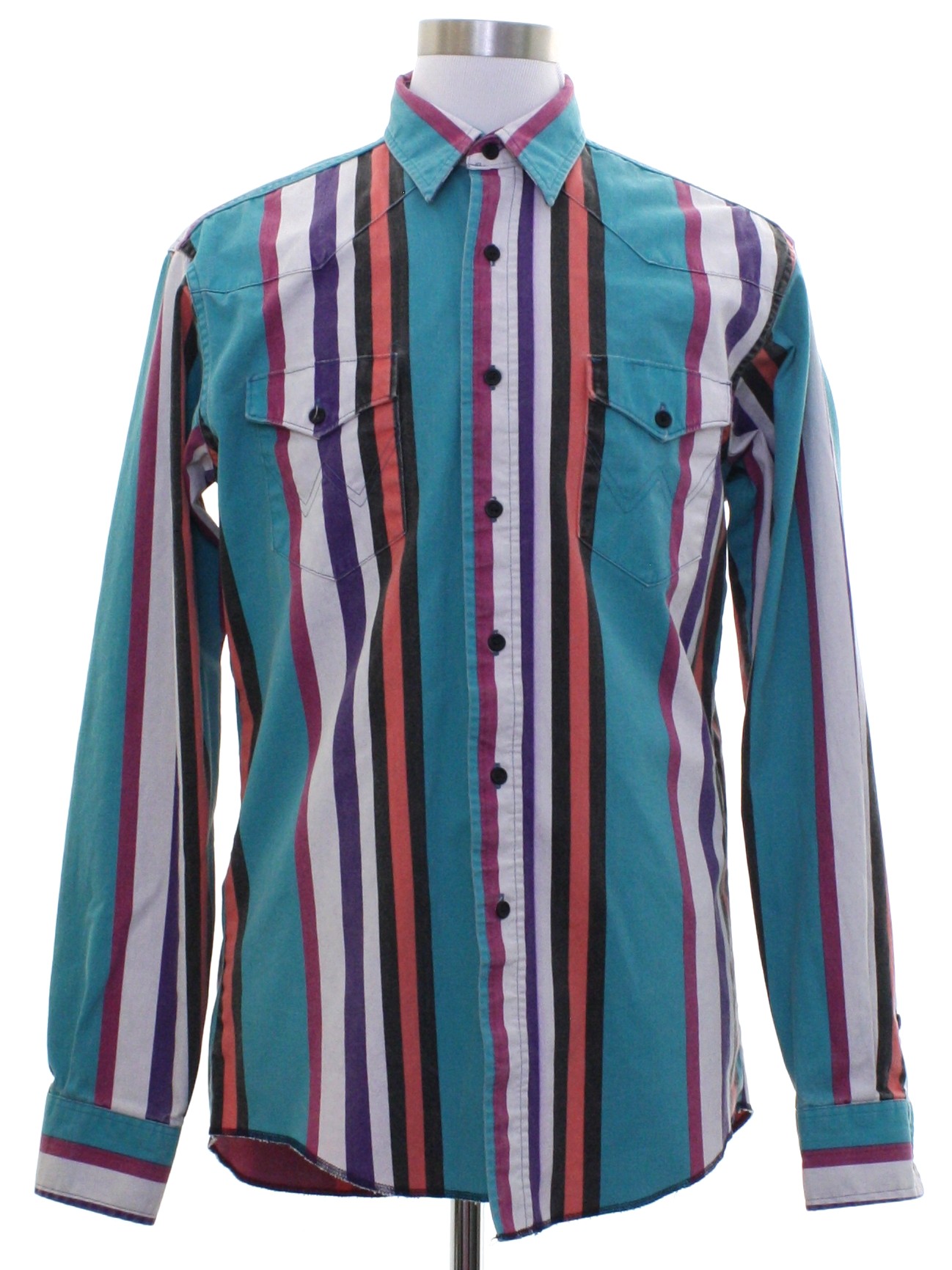 80s Weastern stripe shirt