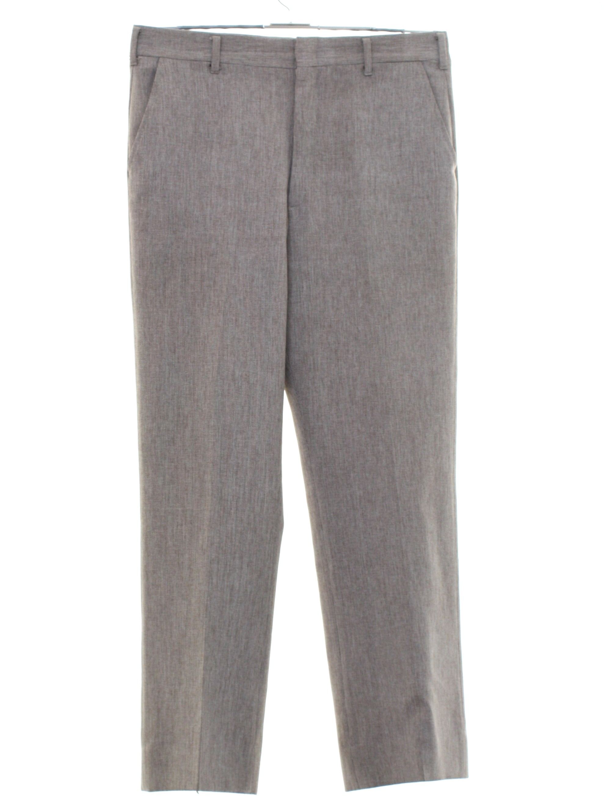 1980's Retro Pants: Early 80s -No Label- Mens sand gray solid colored ...