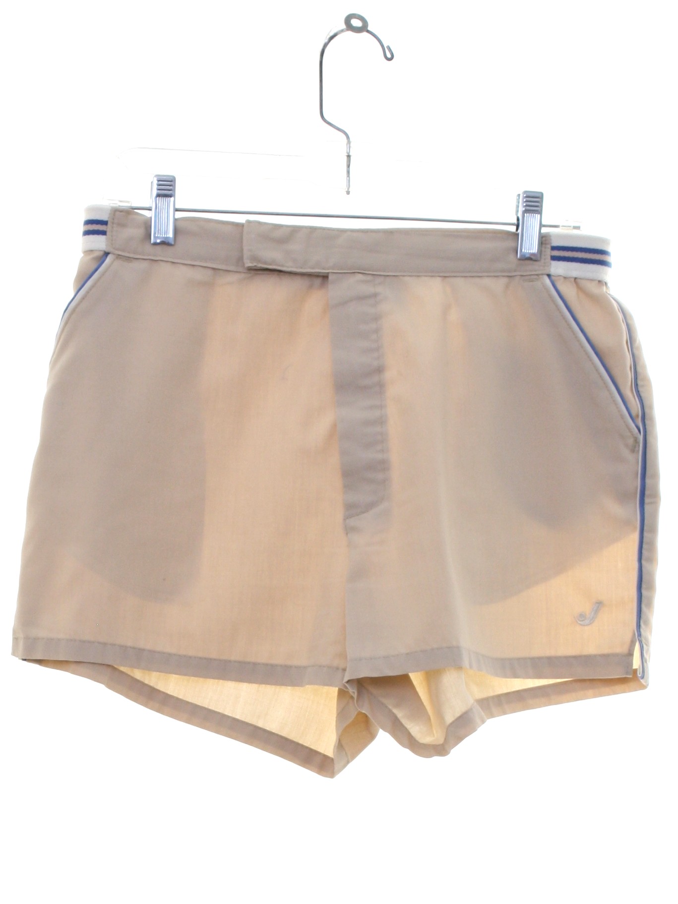 Jantzen Eighties Vintage Shorts: 80s -Jantzen- Mens beige, blue and ...