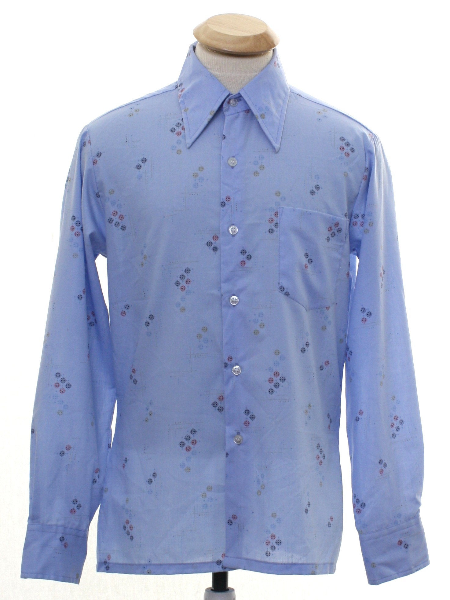 Retro 60s Shirt (JCPenney) : 60s -JCPenney- Mens or boys sky blue multi ...