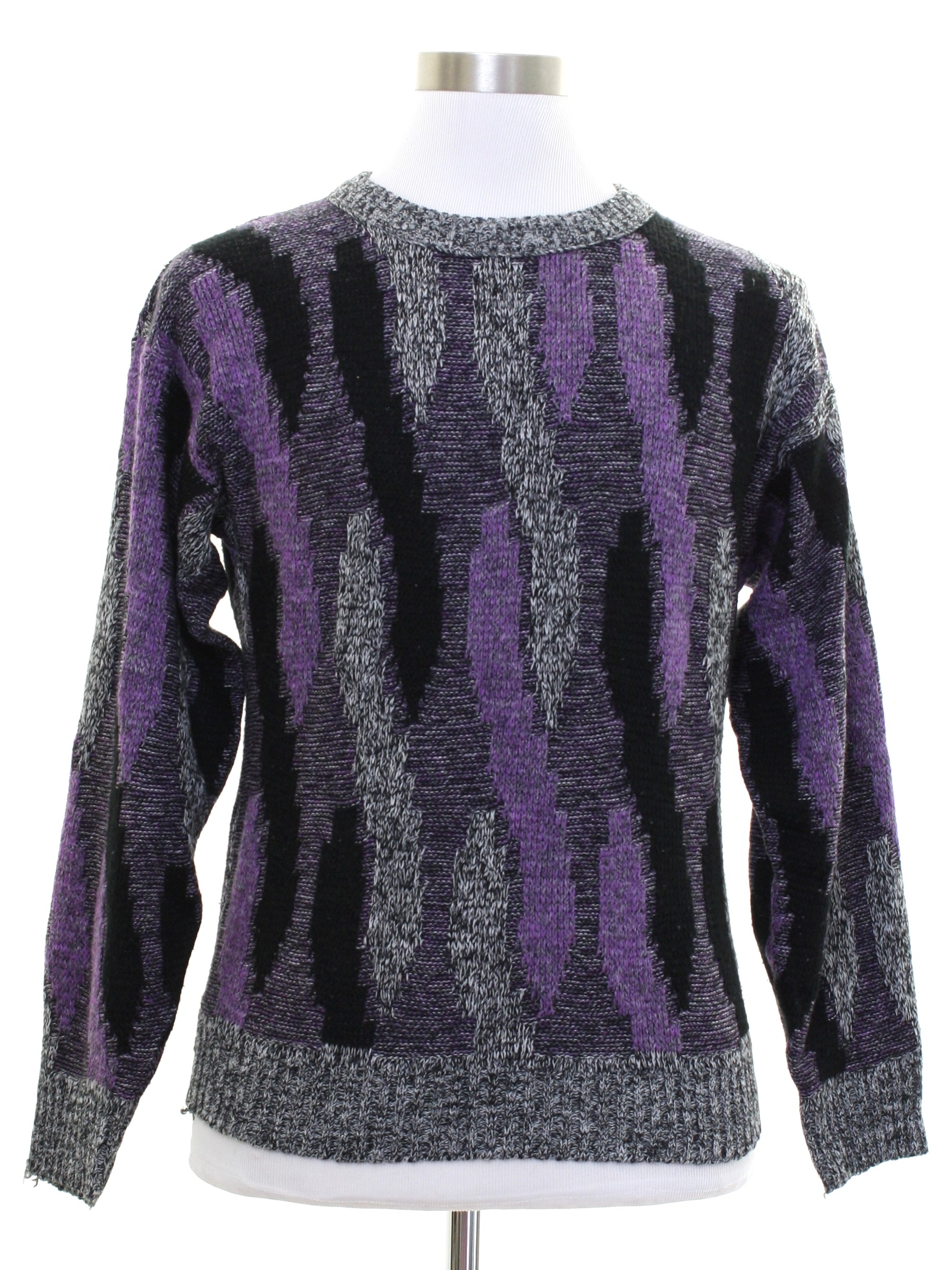 No Label Eighties Vintage Sweater: 80s -No Label- Unisex purple ...
