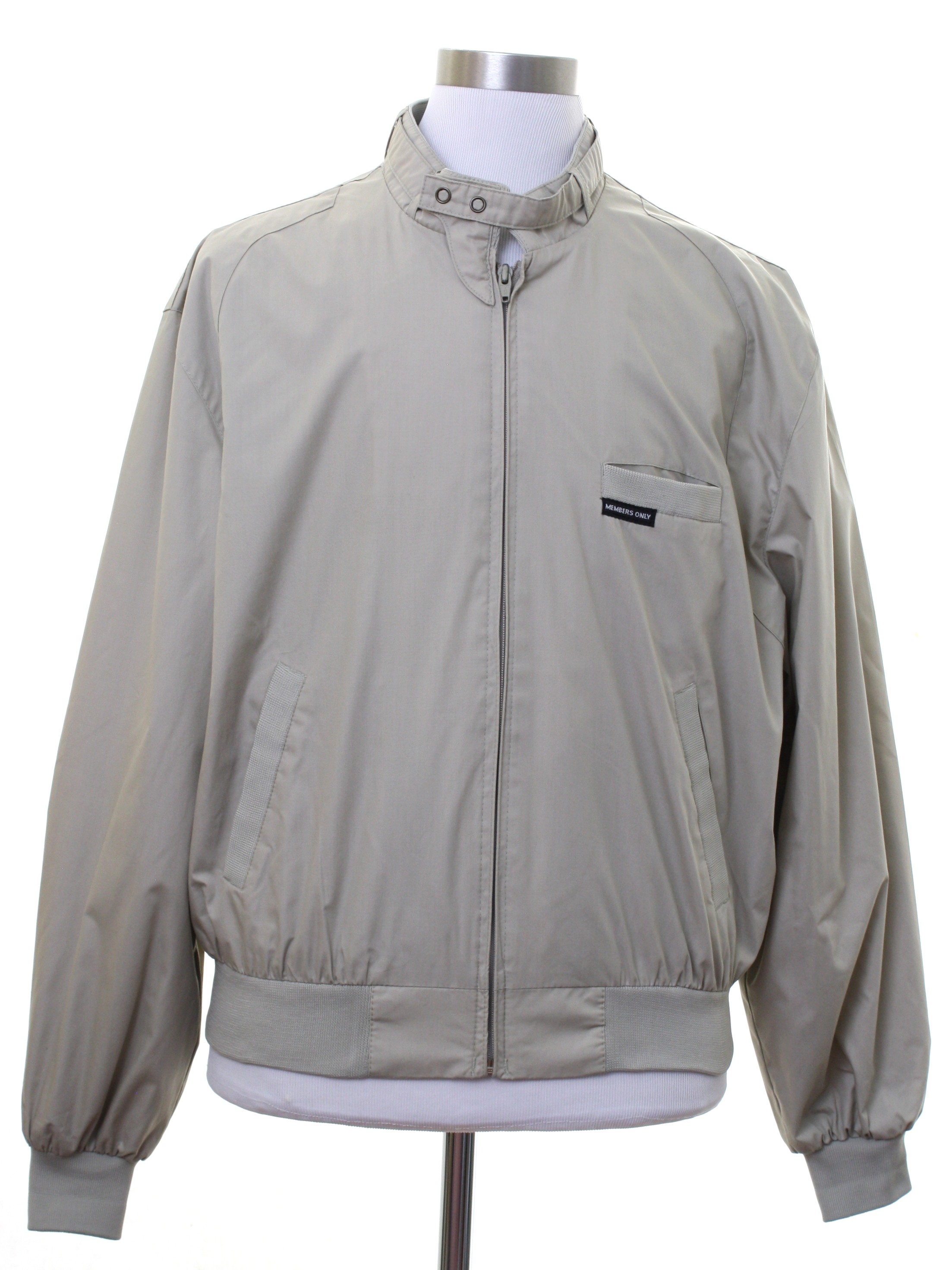 80's Vintage Jacket: 80s style (made in 90s) -Members Only- Mens beige ...