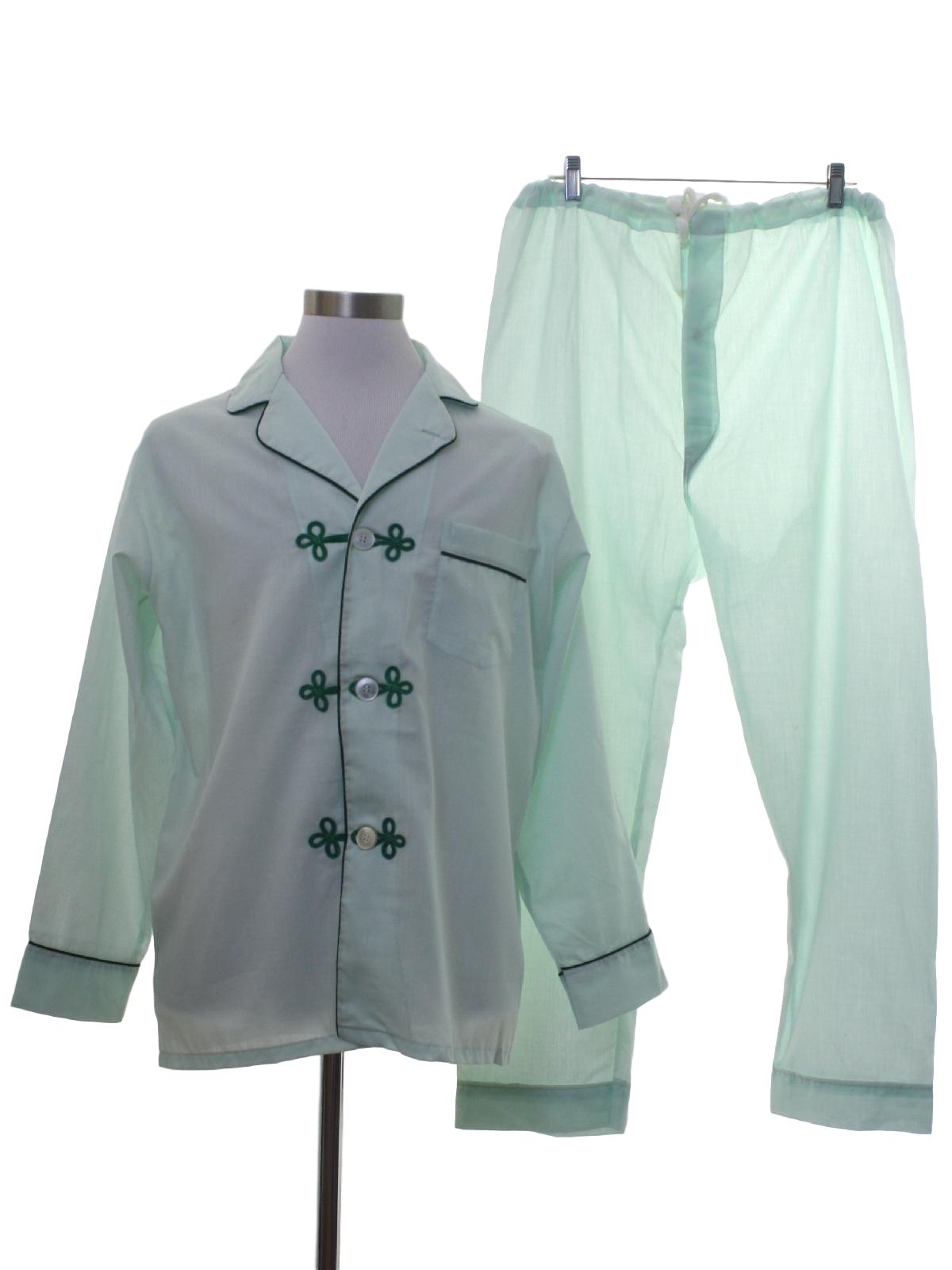 Vintage Diplomat 60's Mens Mod Pajamas: 60s -Diplomat- Mens two piece ...