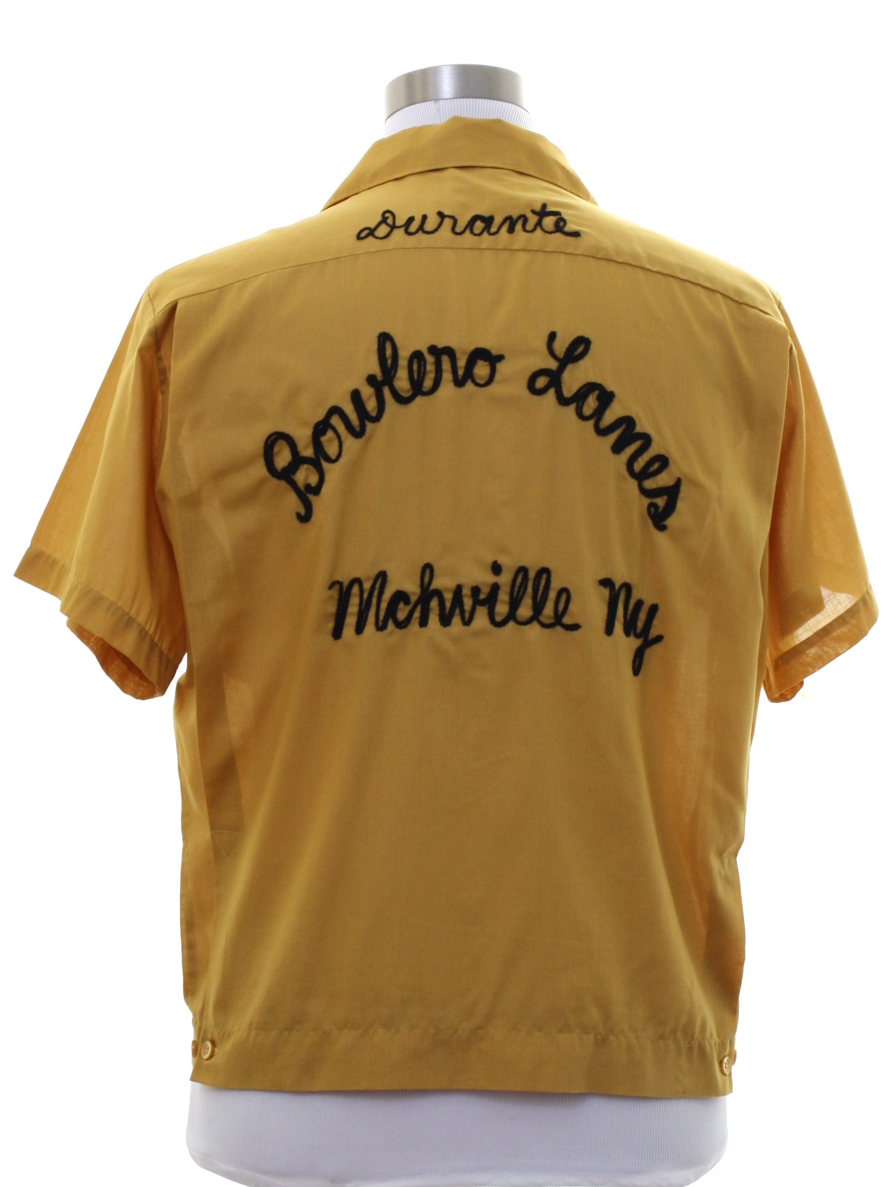 Sixties Hilton Bowling Shirt: Mid 60s -Hilton- Mens gold