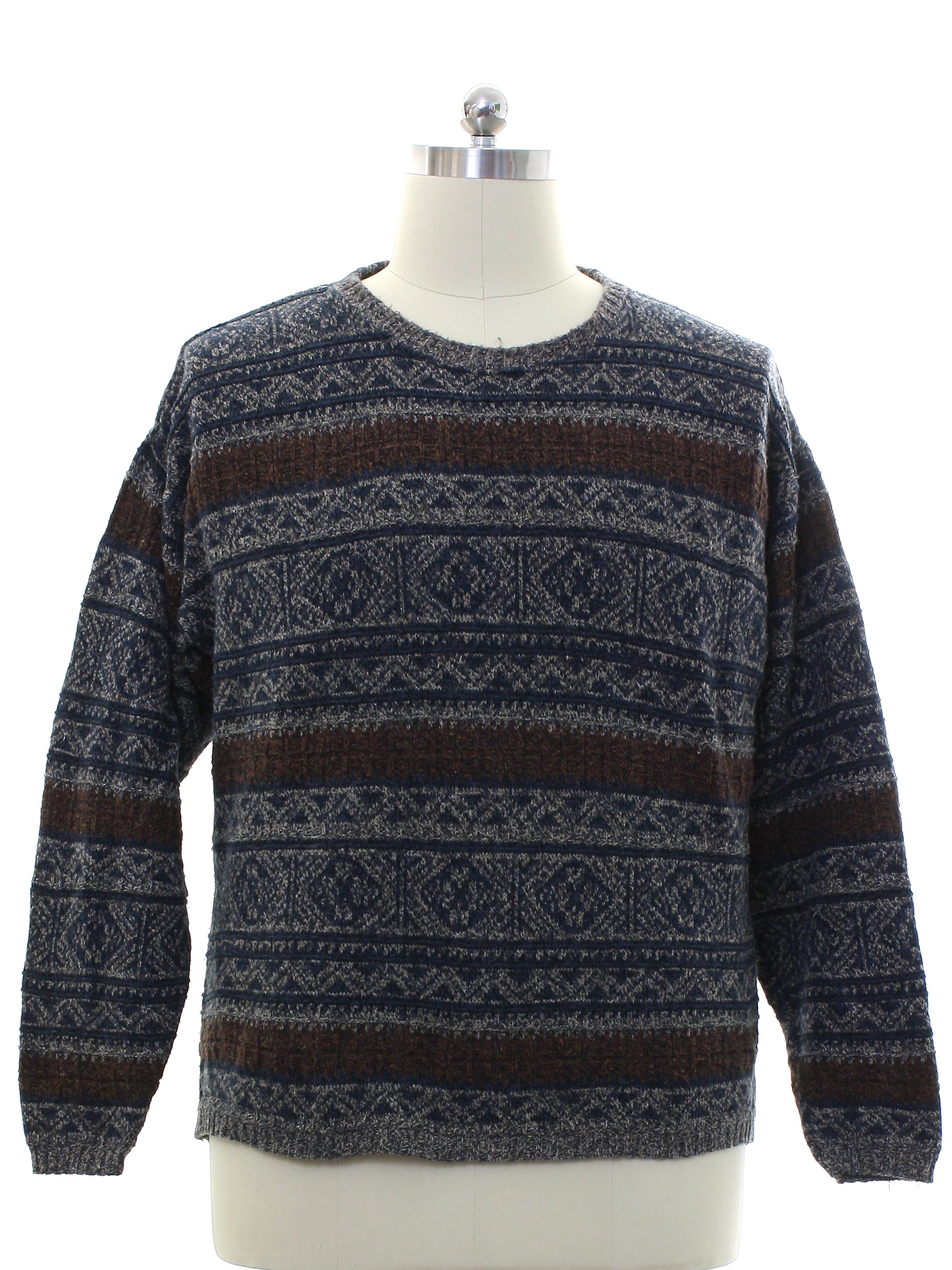 80's St Johns Bay Sweater: Late 80s -St Johns Bay- Mens taupe ...