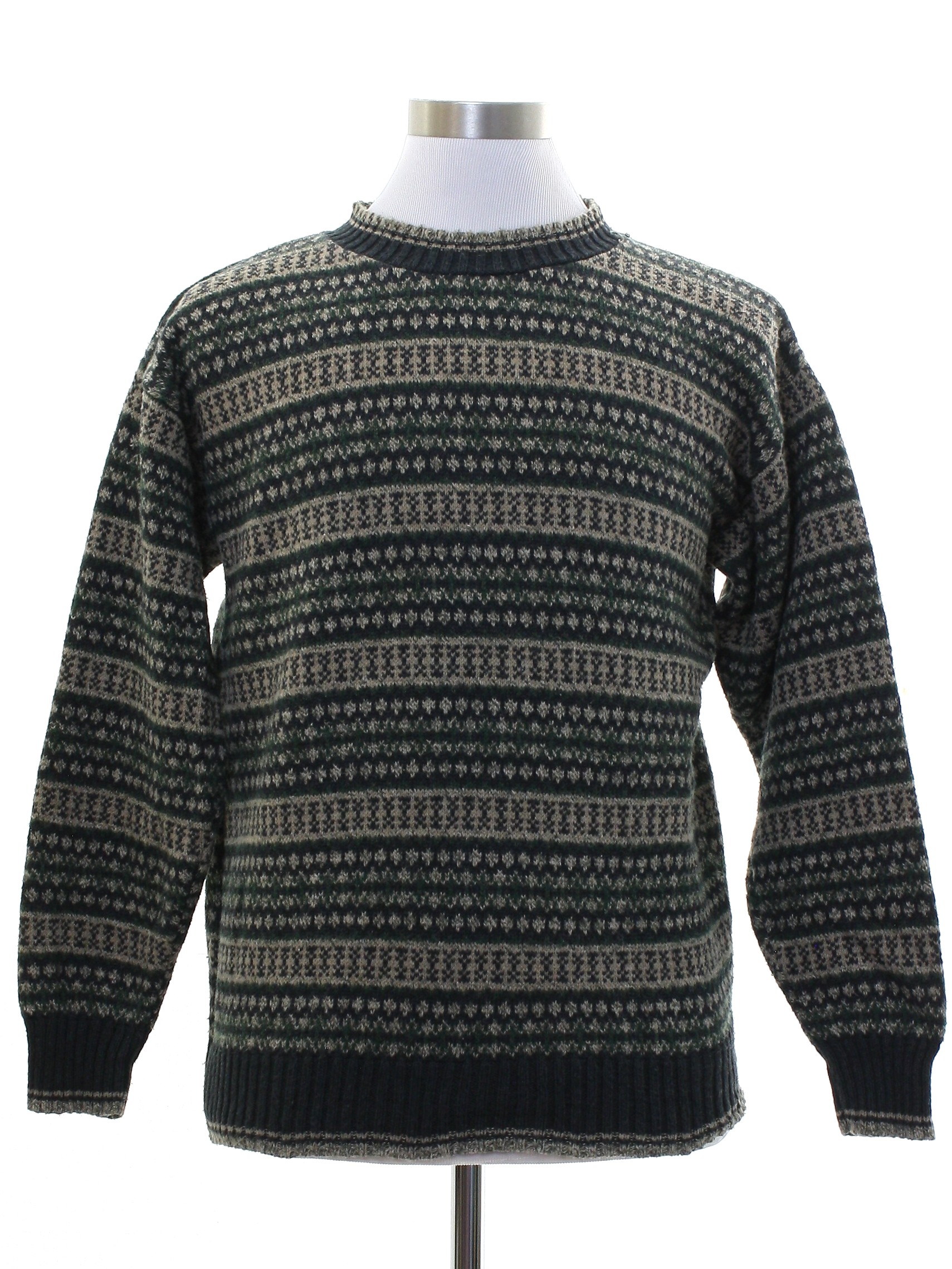 1990's Retro Sweater: 90s -Northeast Outfitters- Mens taupe background ...