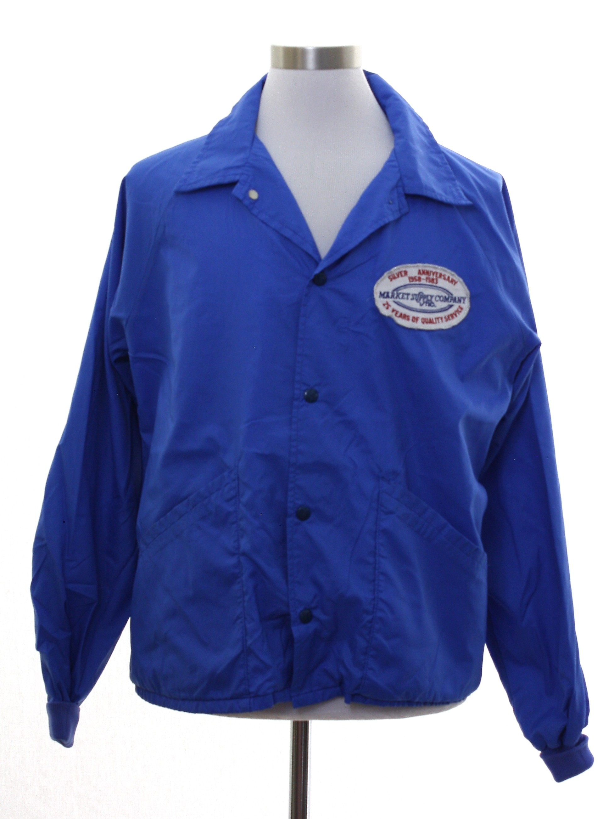 Eighties Vintage Jacket: Early 80s -Forresters- Mens blue nylon shell ...