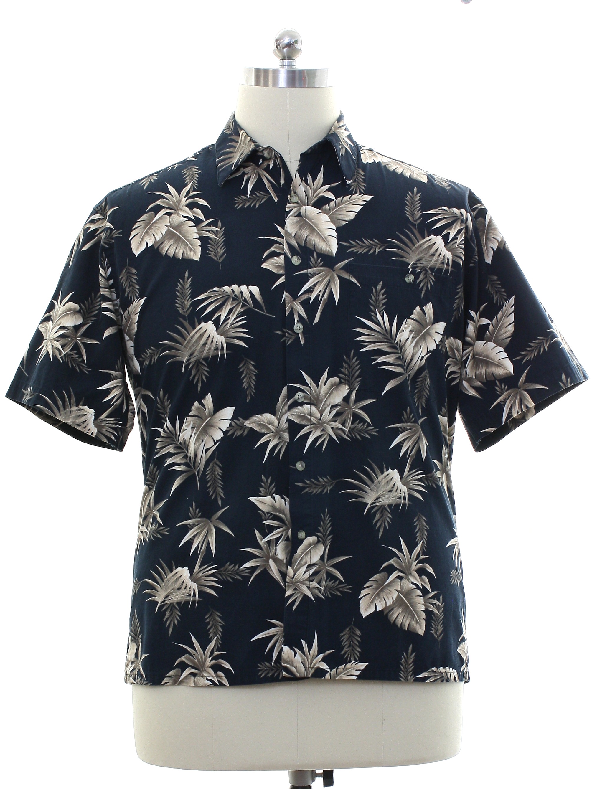 Batik Bay Nineties Vintage Hawaiian Shirt: 90s -Batik Bay- Mens navy ...