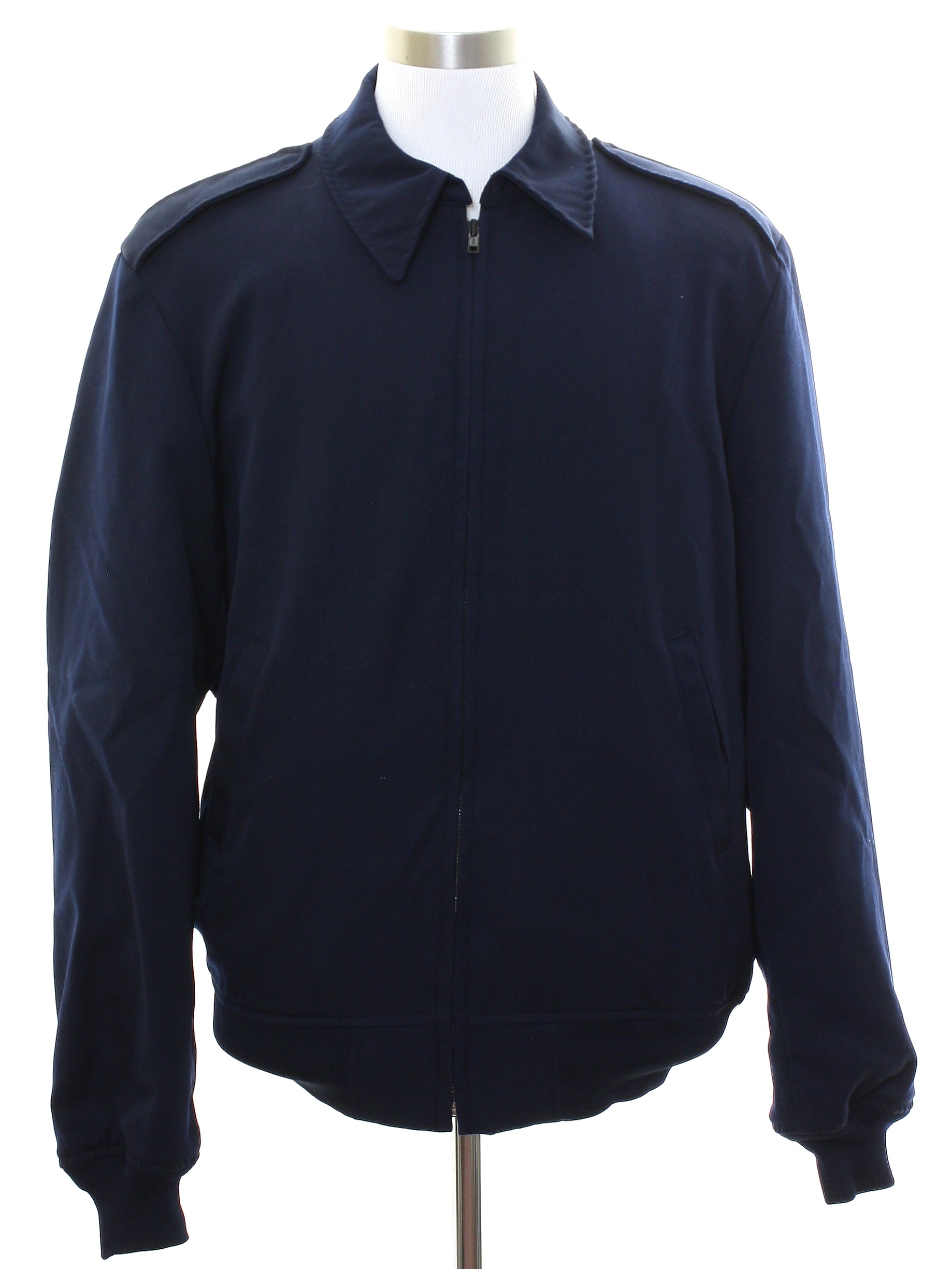 DSCP Eighties Vintage Jacket: 80s -DSCP- Mens navy blue acrylic ...