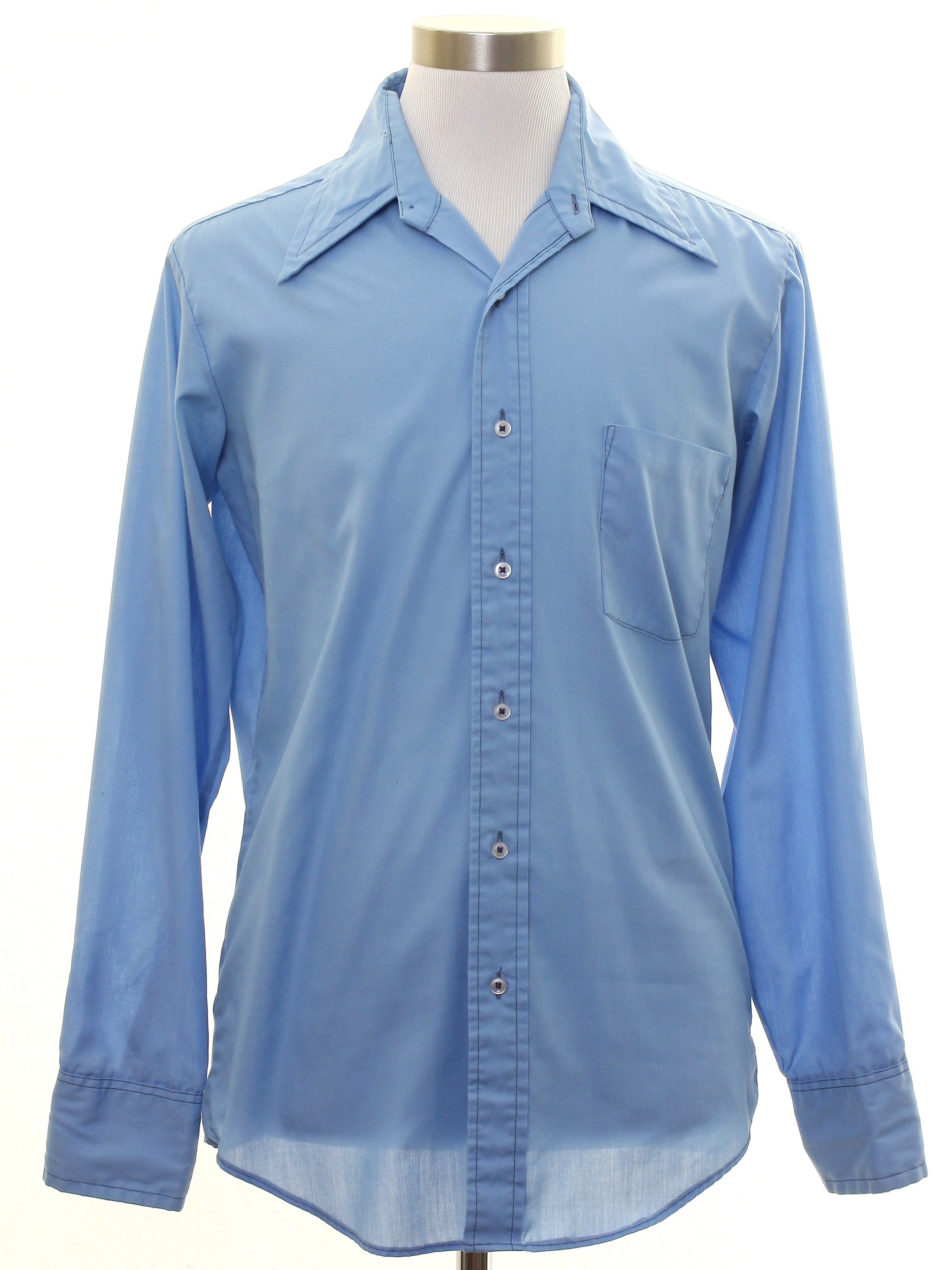 70s Vintage Towncraft Shirt: 70s -Towncraft- Mens sky blue background ...