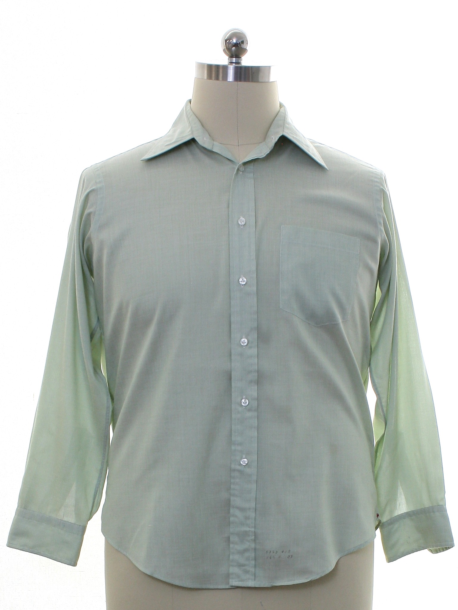 Retro 70s Shirt (Hathaway) : 70s -Hathaway- Mens hazy celedon green ...