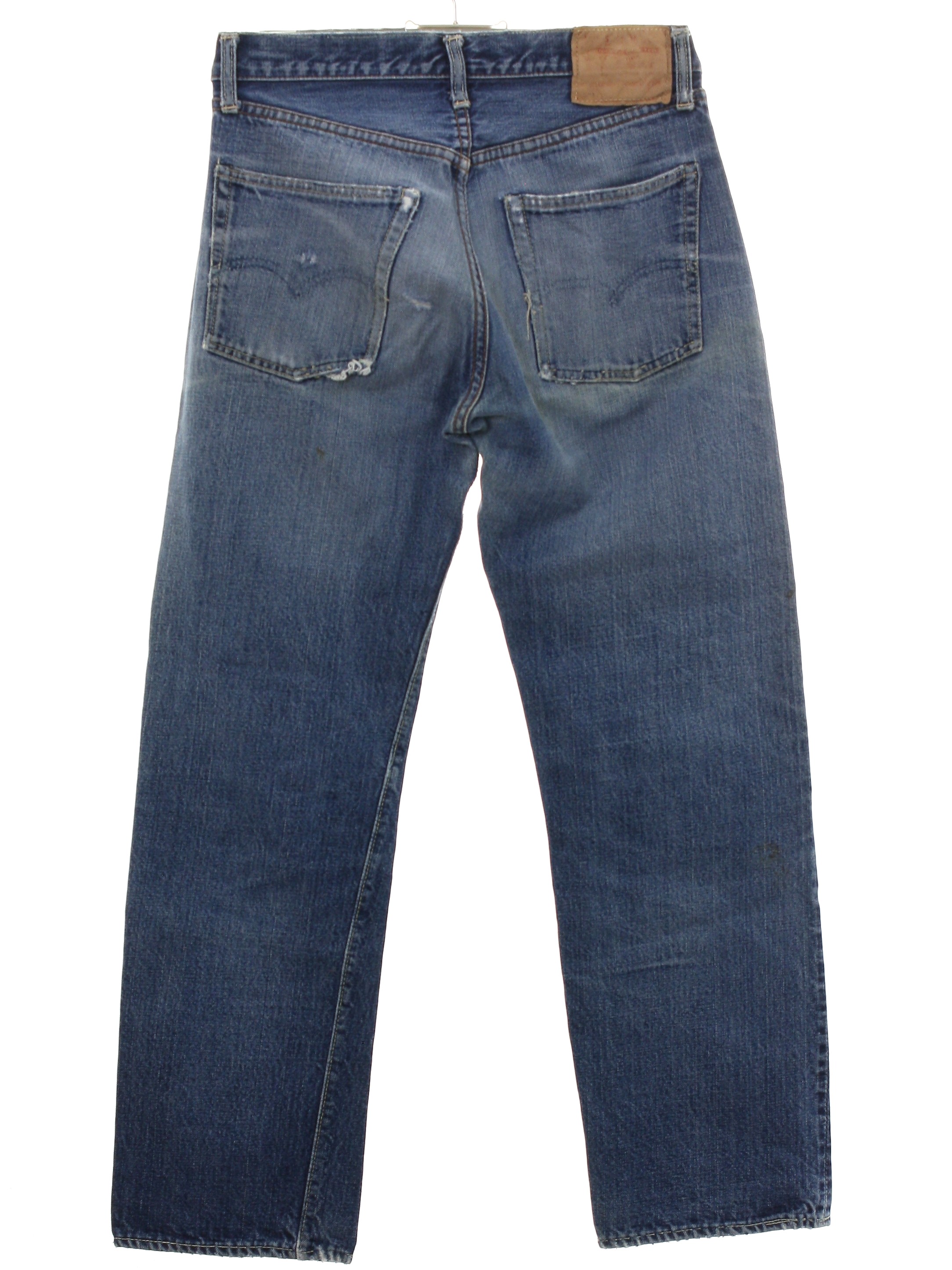 1960's Pants (Levis): 60s -Levis- Mens faded indigo blue cotton denim ...