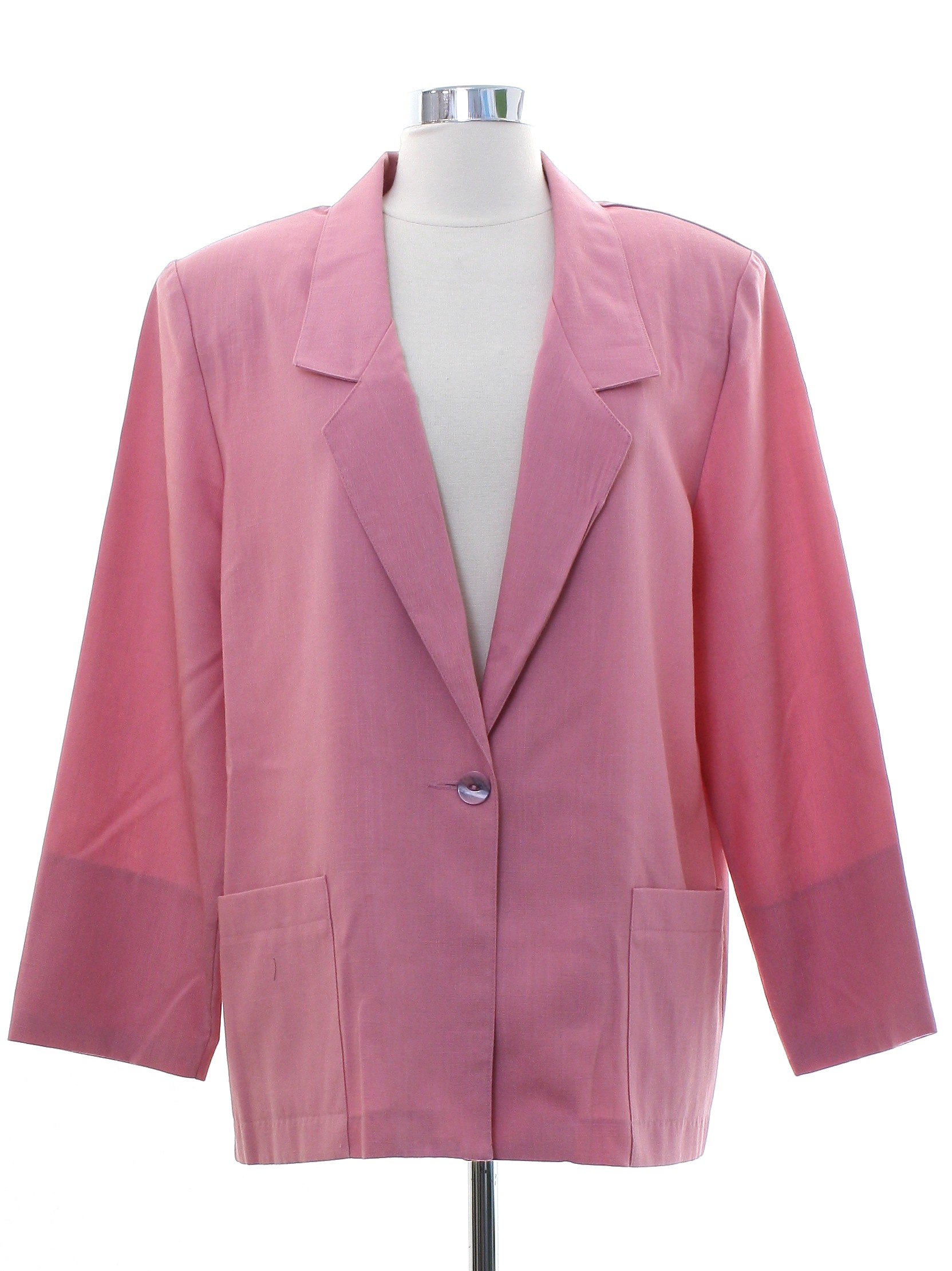 1980's Retro Jacket: Late 80s -Sag Harbor Petite- Womens dusty rose ...