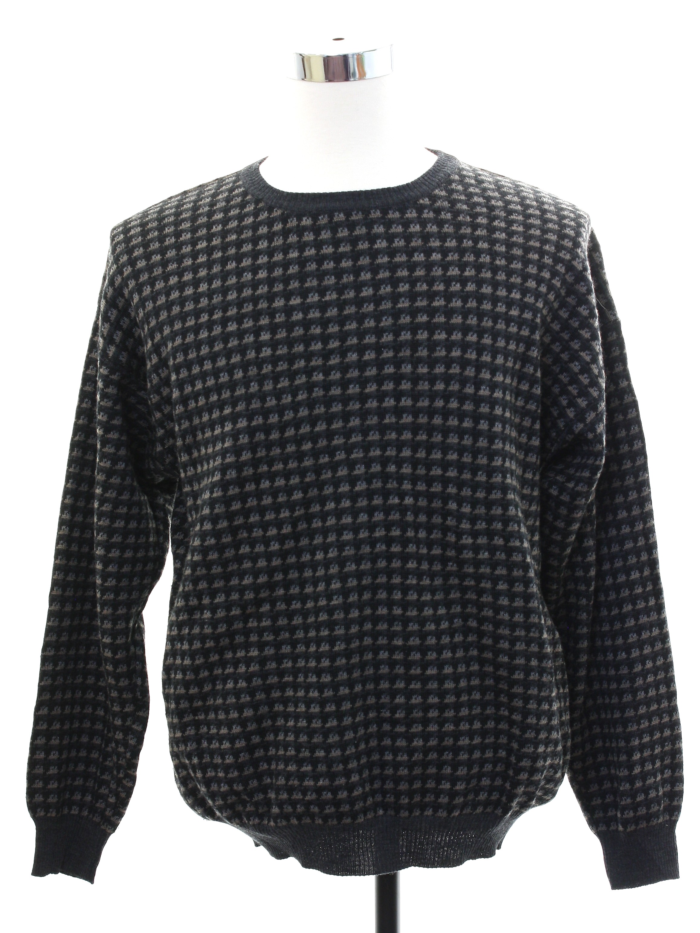 Brandini 1990s Vintage Sweater: 90s -Brandini- Mens charcoal gray ...