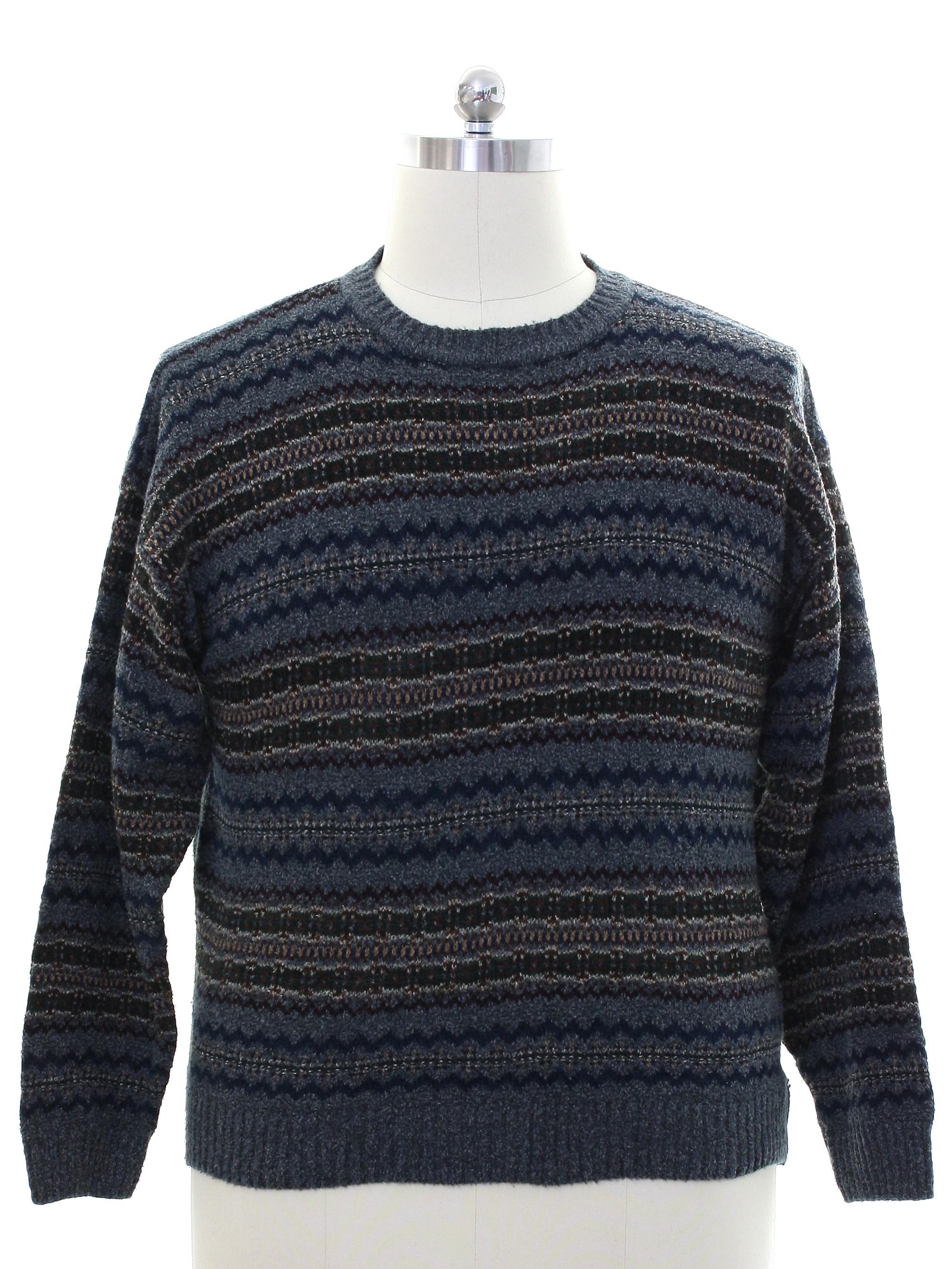 Retro 1990s Sweater: Early 90s -Dockers- Mens smoky gray background ...