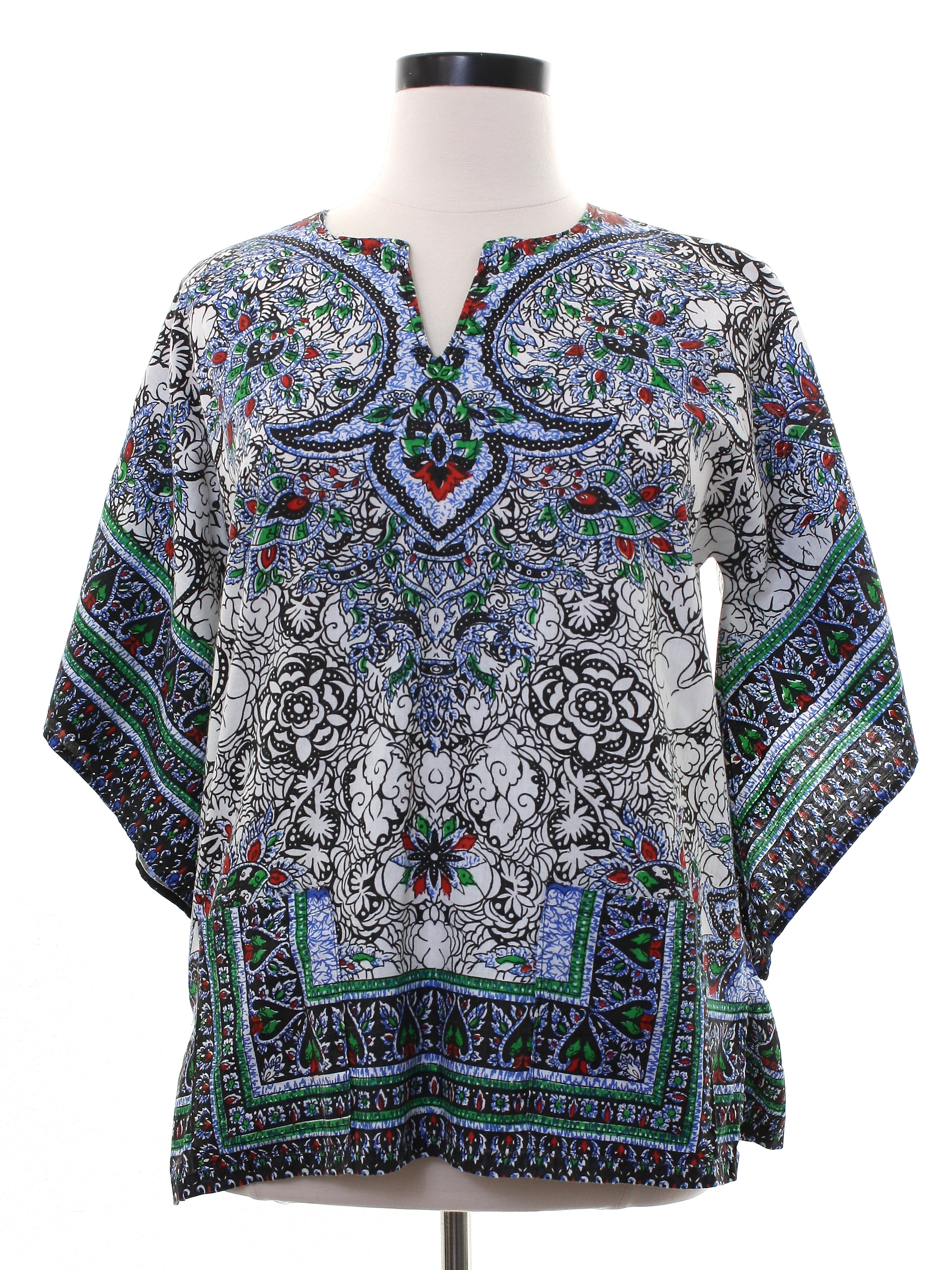 Seventies Vintage Hippie Shirt: 70s style (made in 90s) -Kaiser- Womens ...