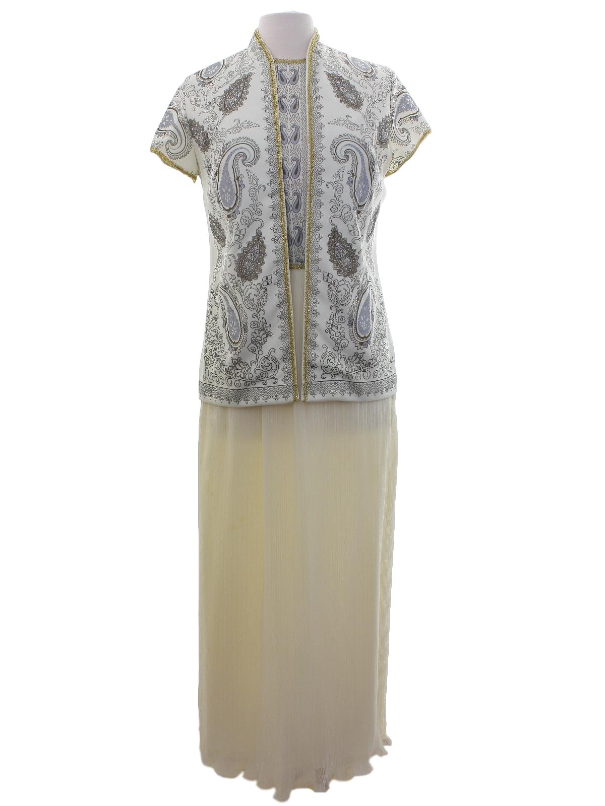 1960 s Vintage Shaheen Dress 60s Shaheen Womens ivory polyester