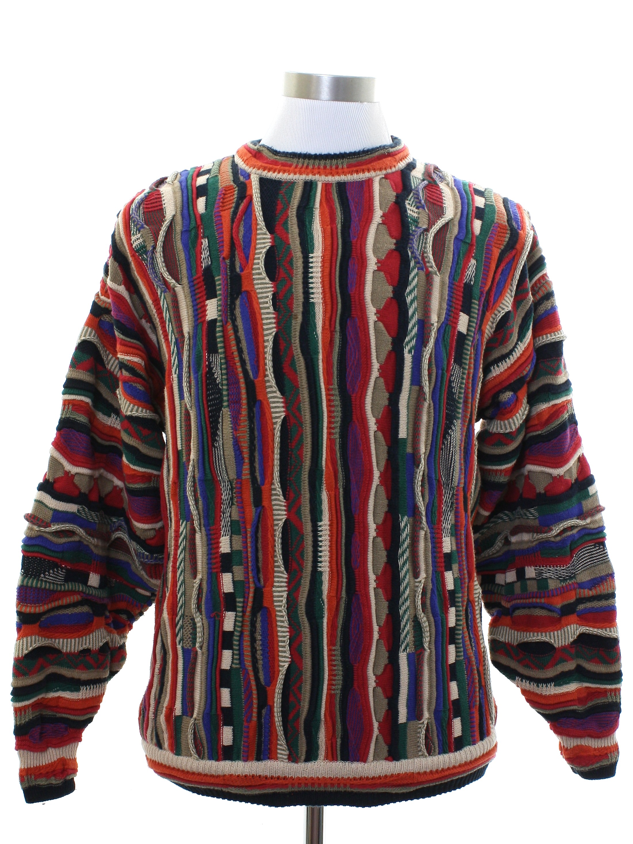 1980's Retro Sweater: 80s style (made recently) -Cotton Traders- Mens ...