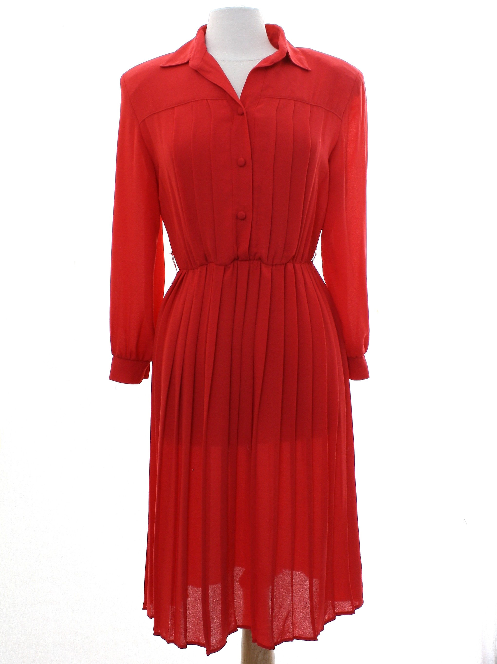 Vintage 1980's Dress: 80s -Willi of California- Womens true red ...