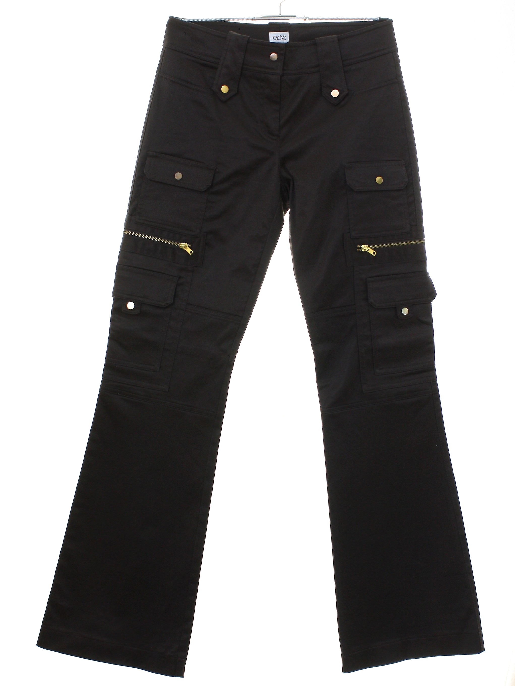 1980's Retro Flared Pants / Flares: Late 90s -Cache- Womens dark brown ...