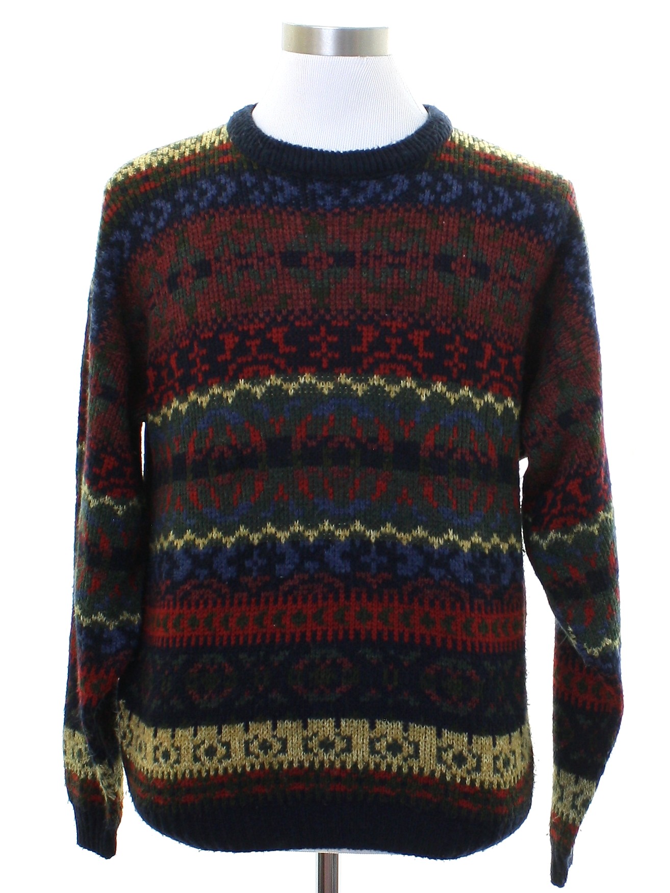 Eighties Vintage Sweater: 80s -David Taylor- Mens navy blue background ...