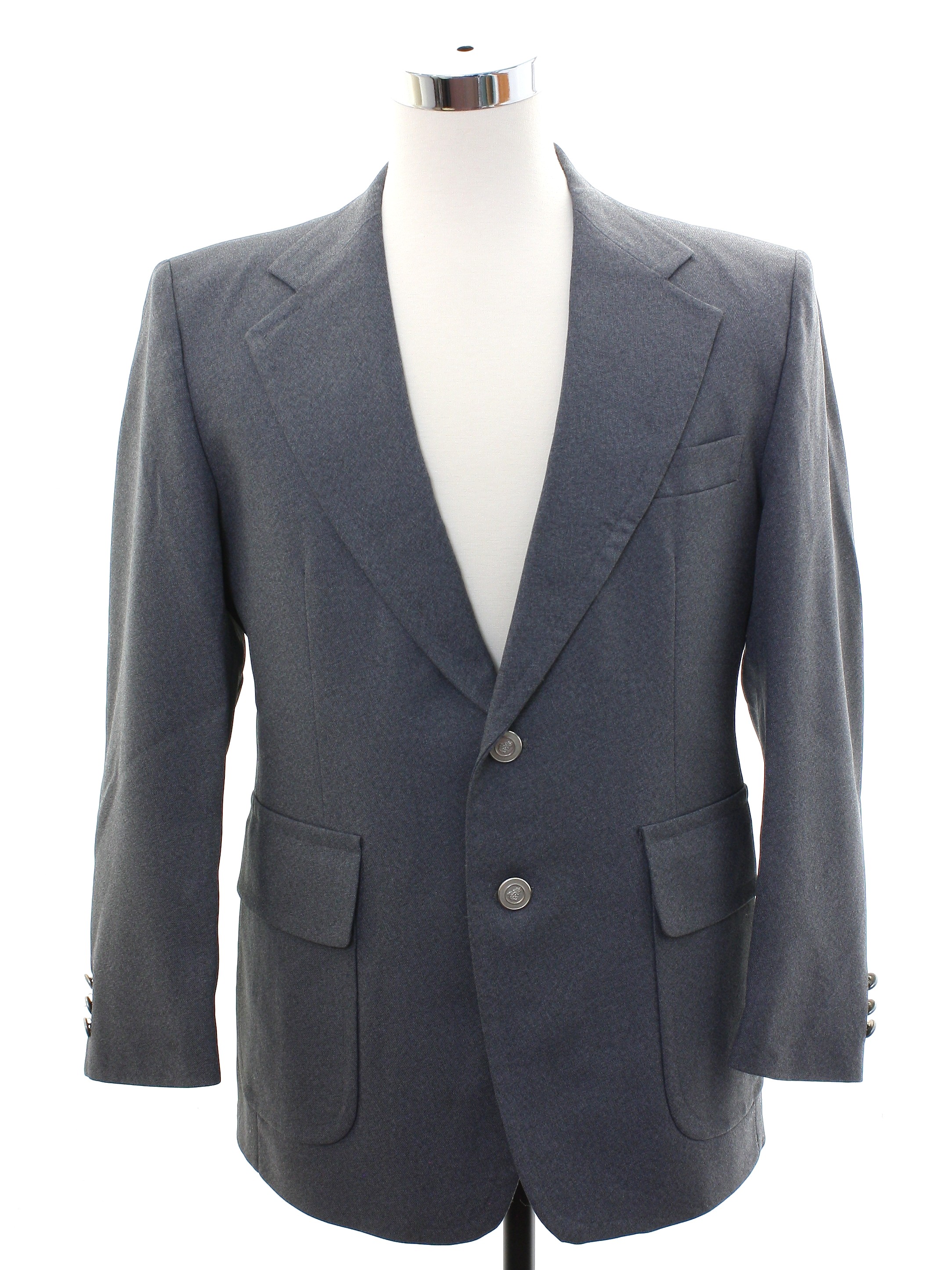 70s Retro Jacket: 70s -JC Penney- Mens gray background polyester ...