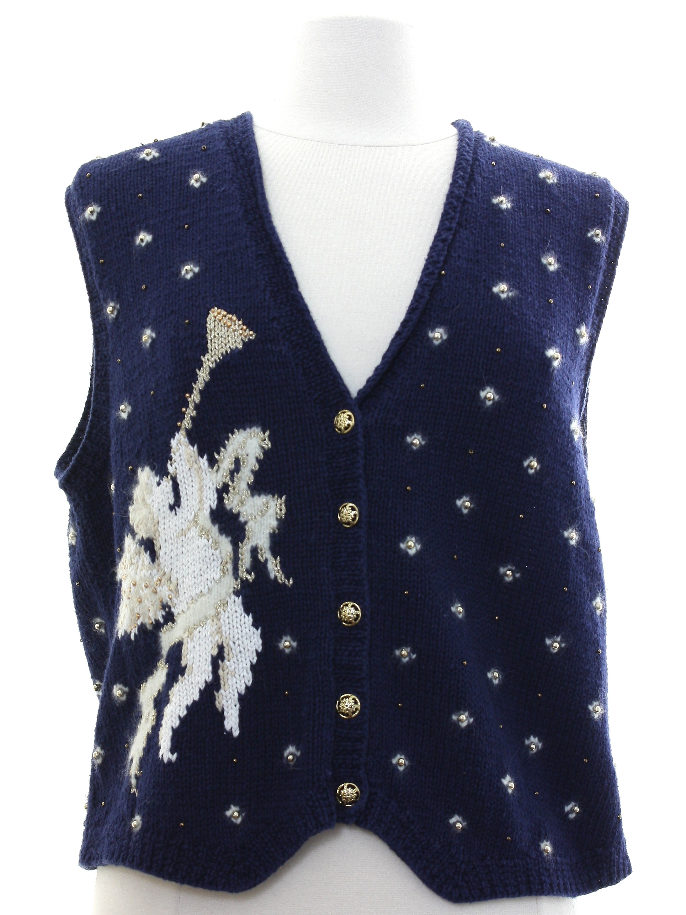 womens ugly christmas sweater vest