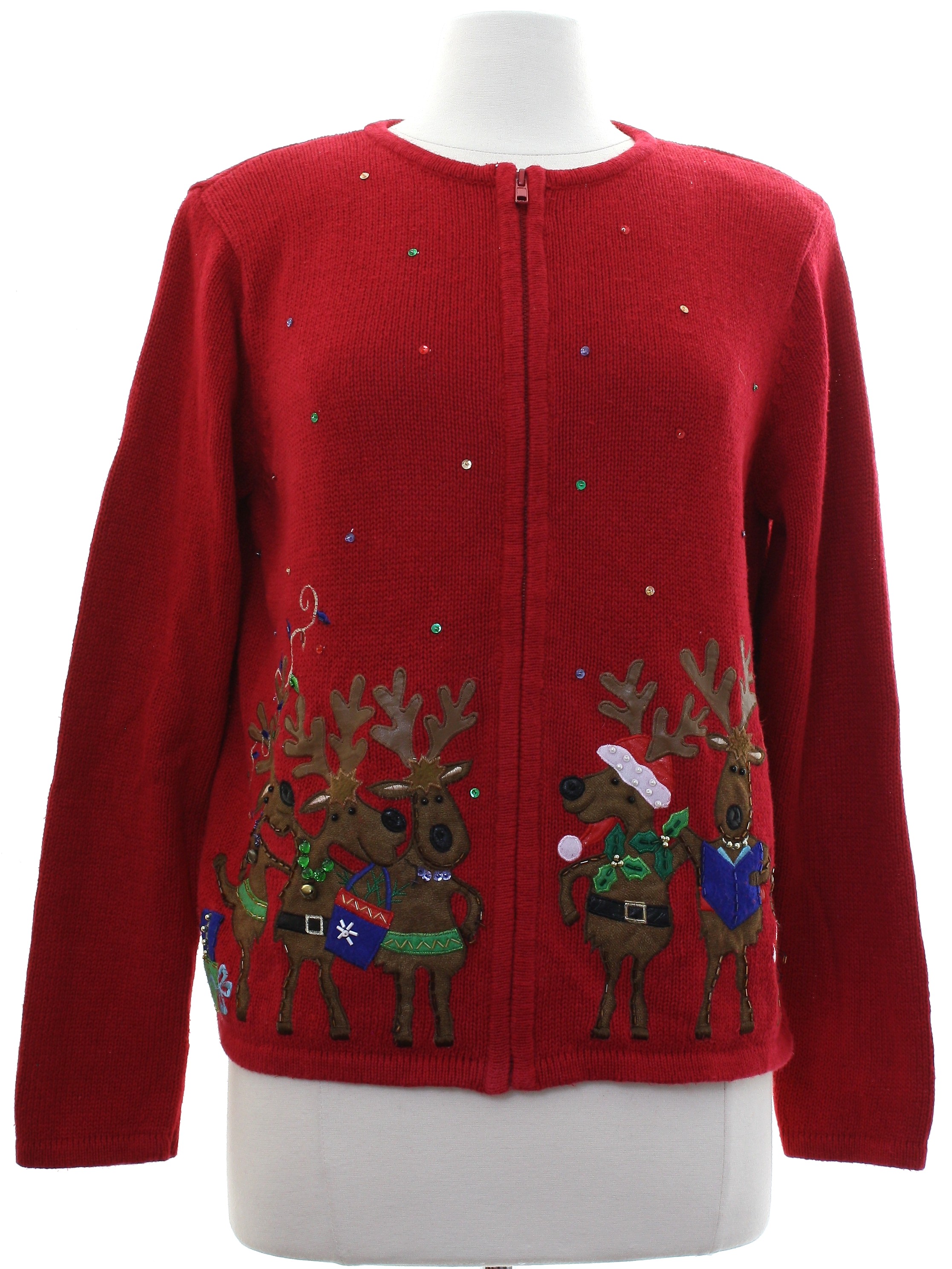 Womens Ugly Christmas Sweater Tiara International Christmas