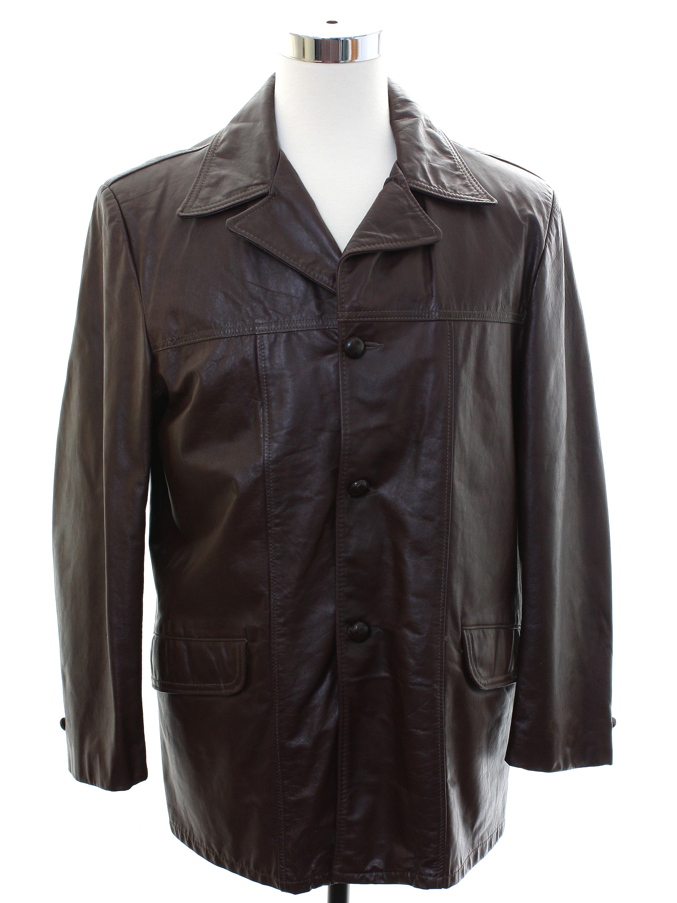 vintage leather car coat