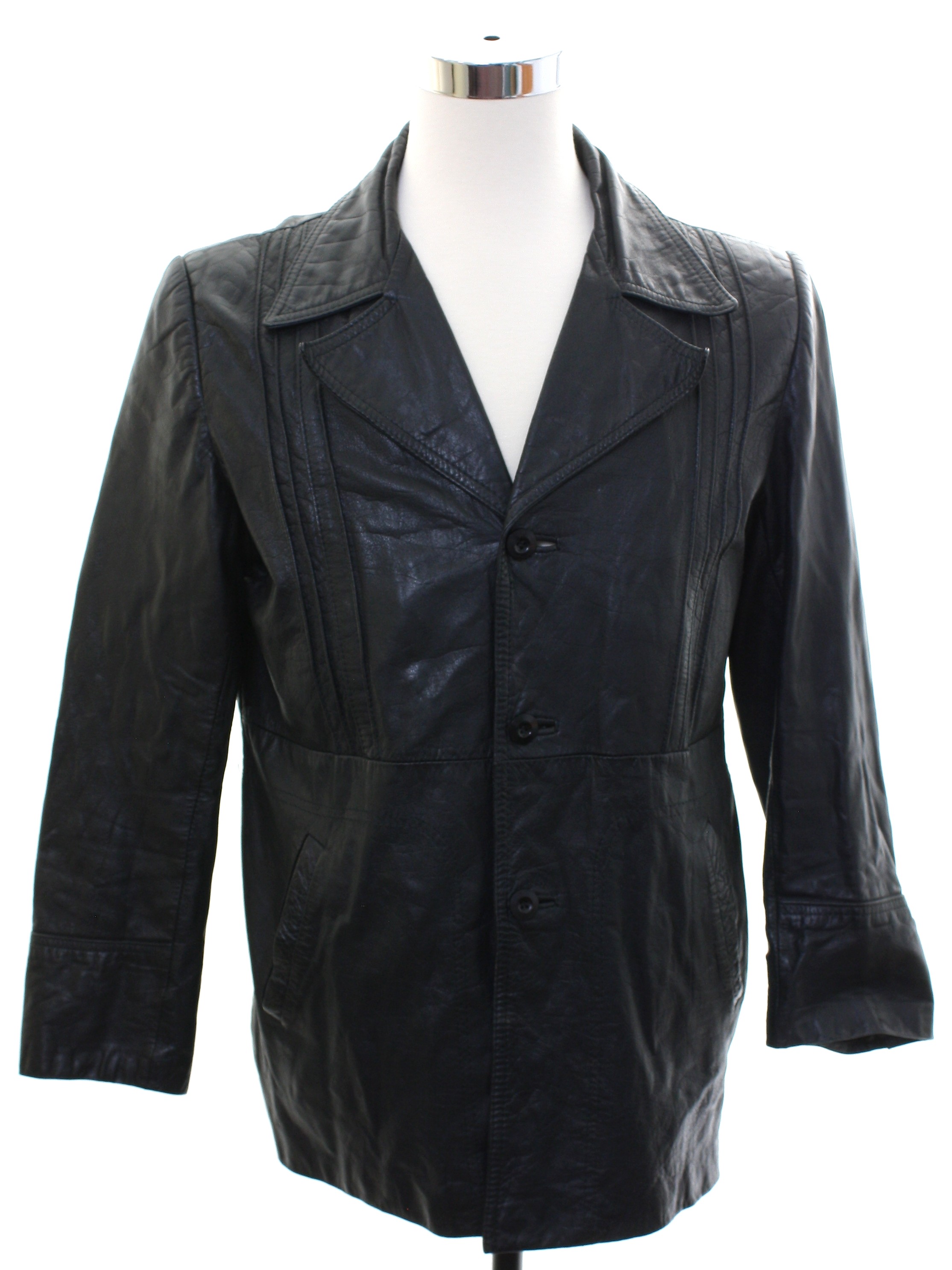 vintage leather car coat
