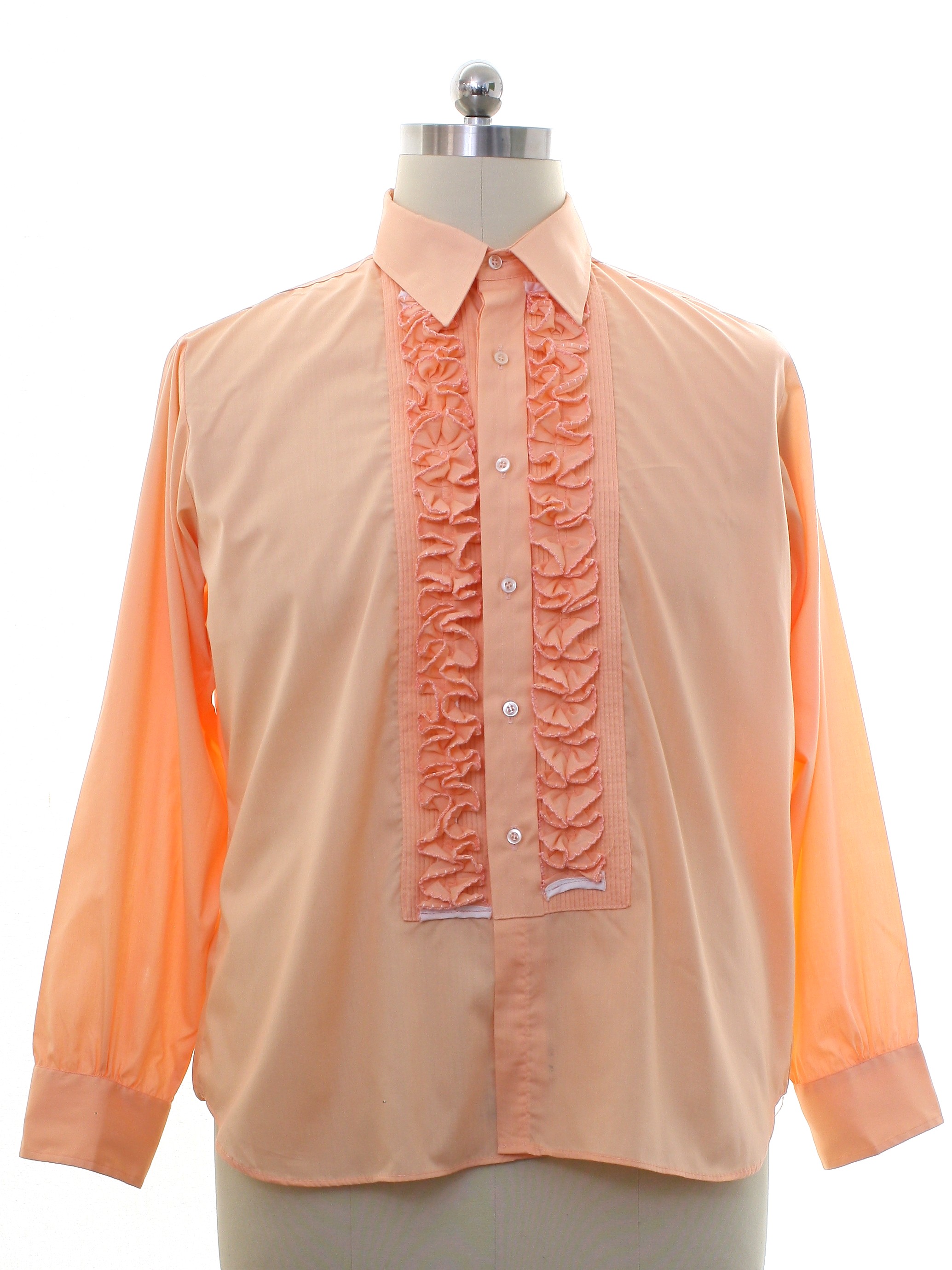 Retro Seventies Shirt: 70s -L and M Fashions- Mens sherbet orange ...