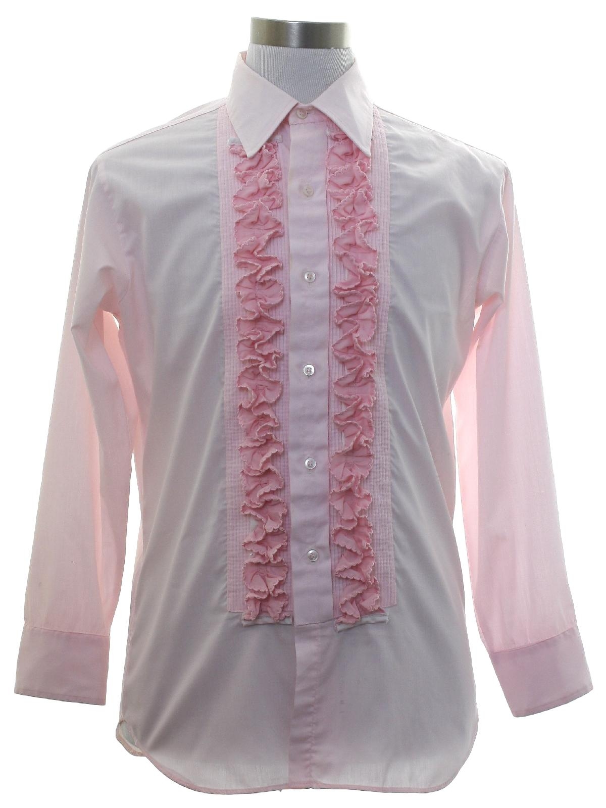 70s Retro Shirt: 70s -L and M Fashions- Mens pale pink background ...