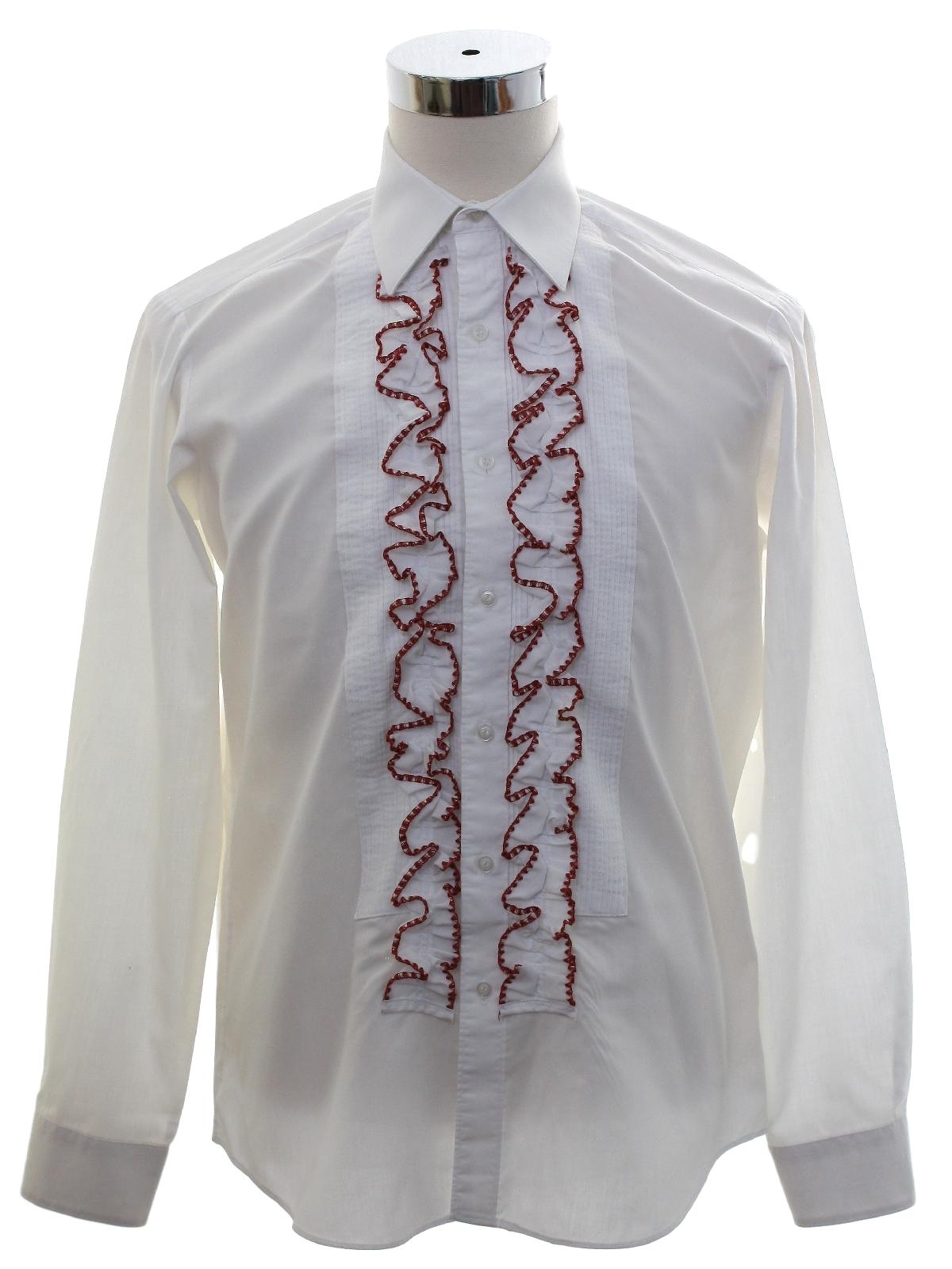70's Vintage Shirt: Late 70s -L and M Fashions- Mens white background