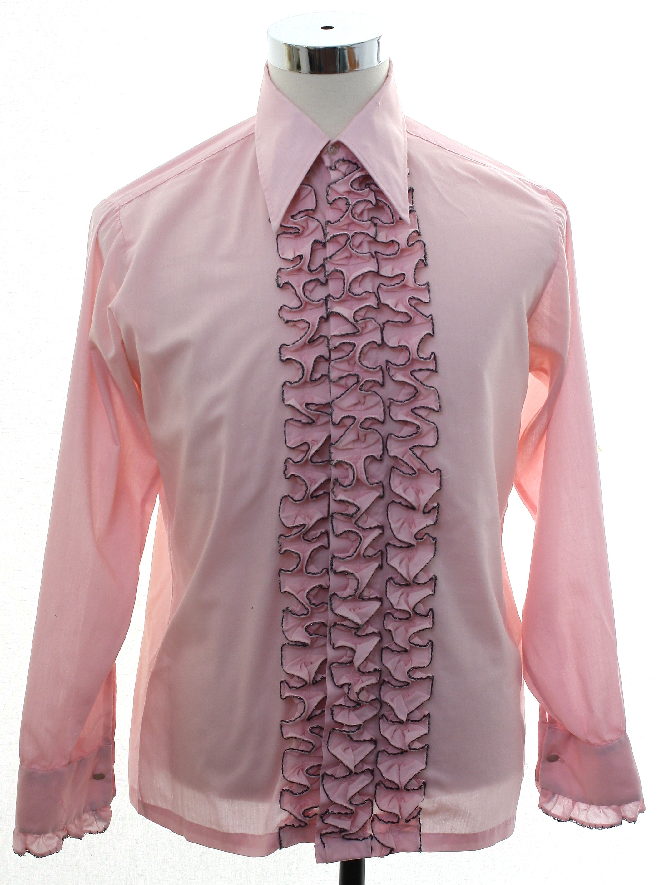 Vintage 1970's Shirt: 70s -L and M Fashions- Mens light pink background ...