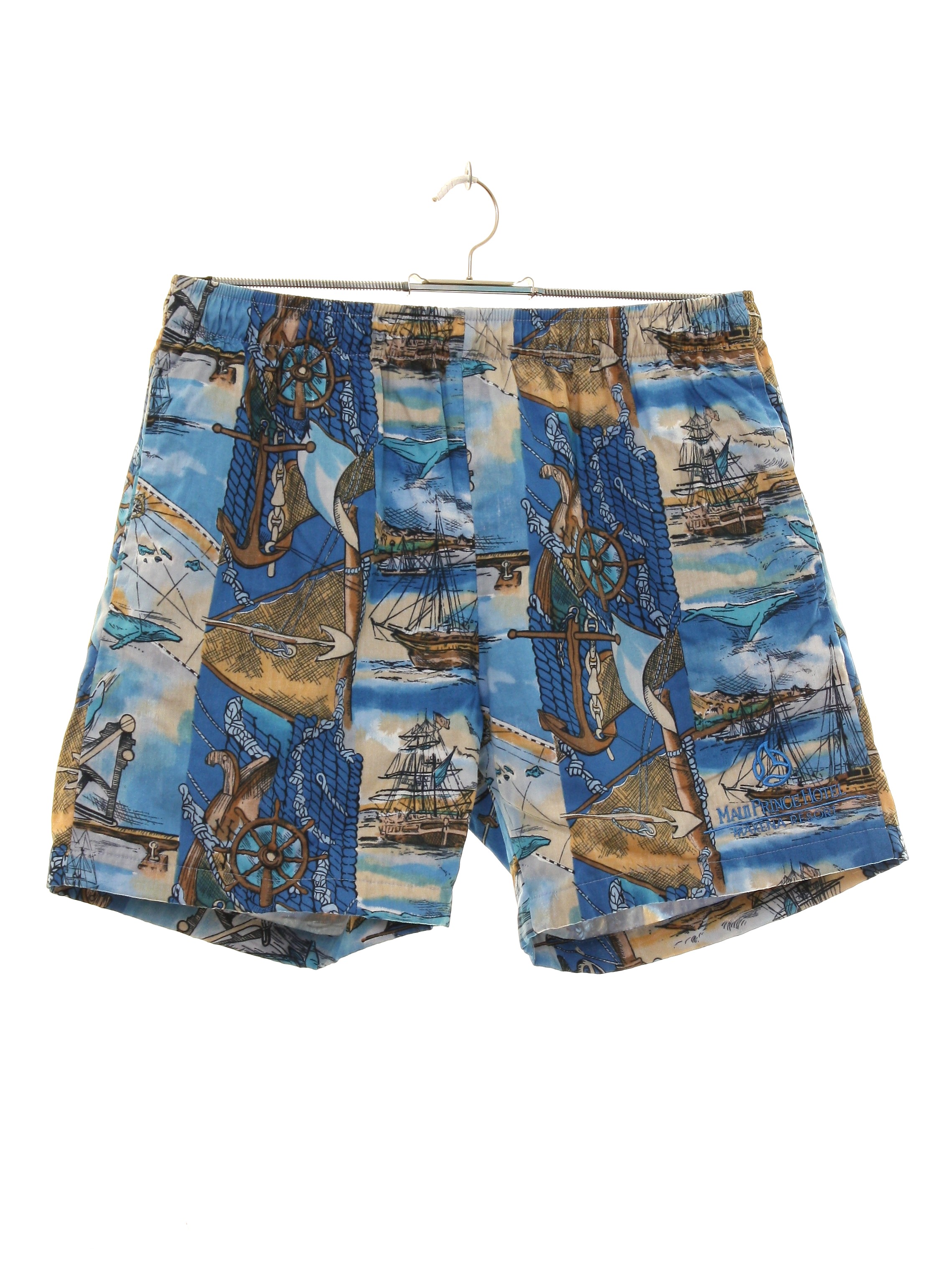 80's Vintage Shorts: 80s -Made in Hawaii- Mens shades of blue ...
