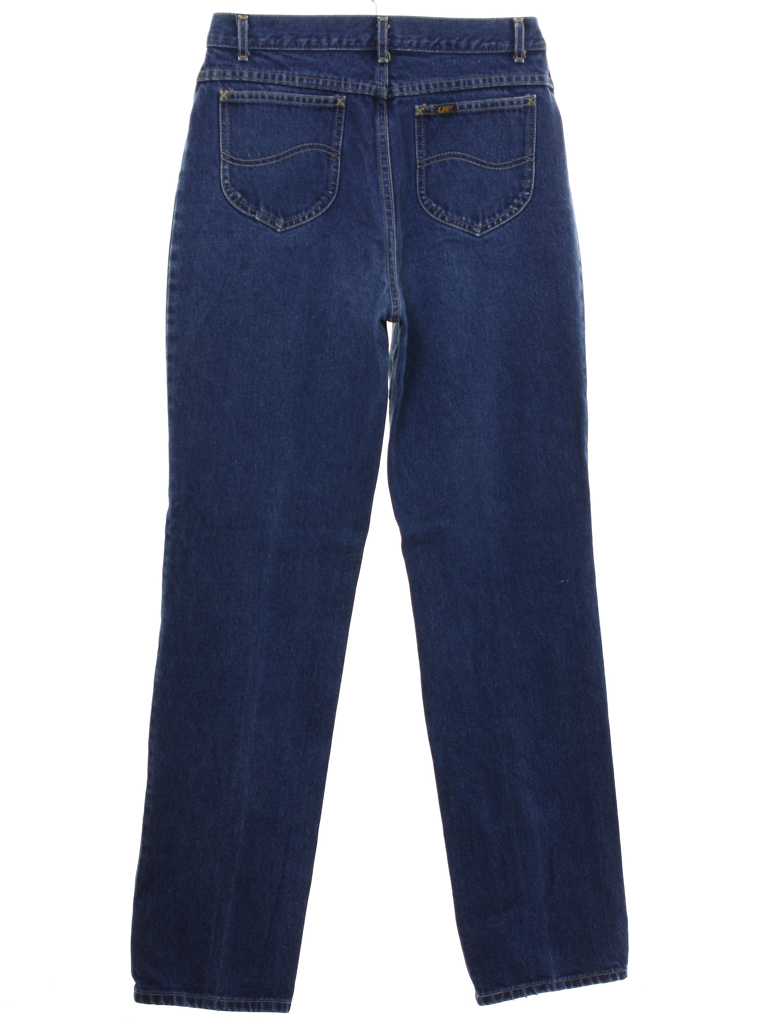 Vintage 1980's Pants: 80s -Lee- Womens dark blue cotton denim denim ...