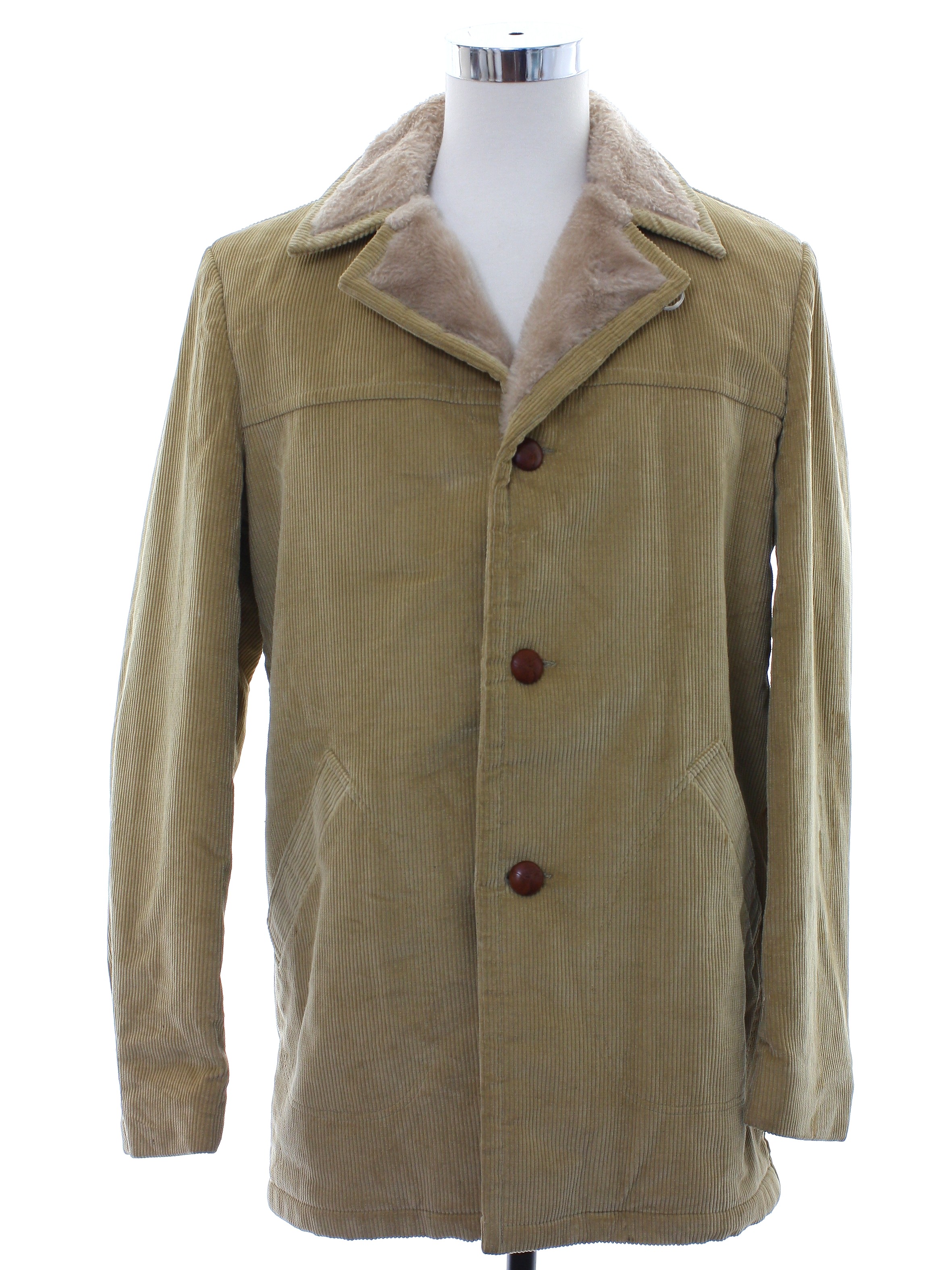 Retro 70's Jacket: 70s -McGregor- Mens tall fit golden tan cotton ...