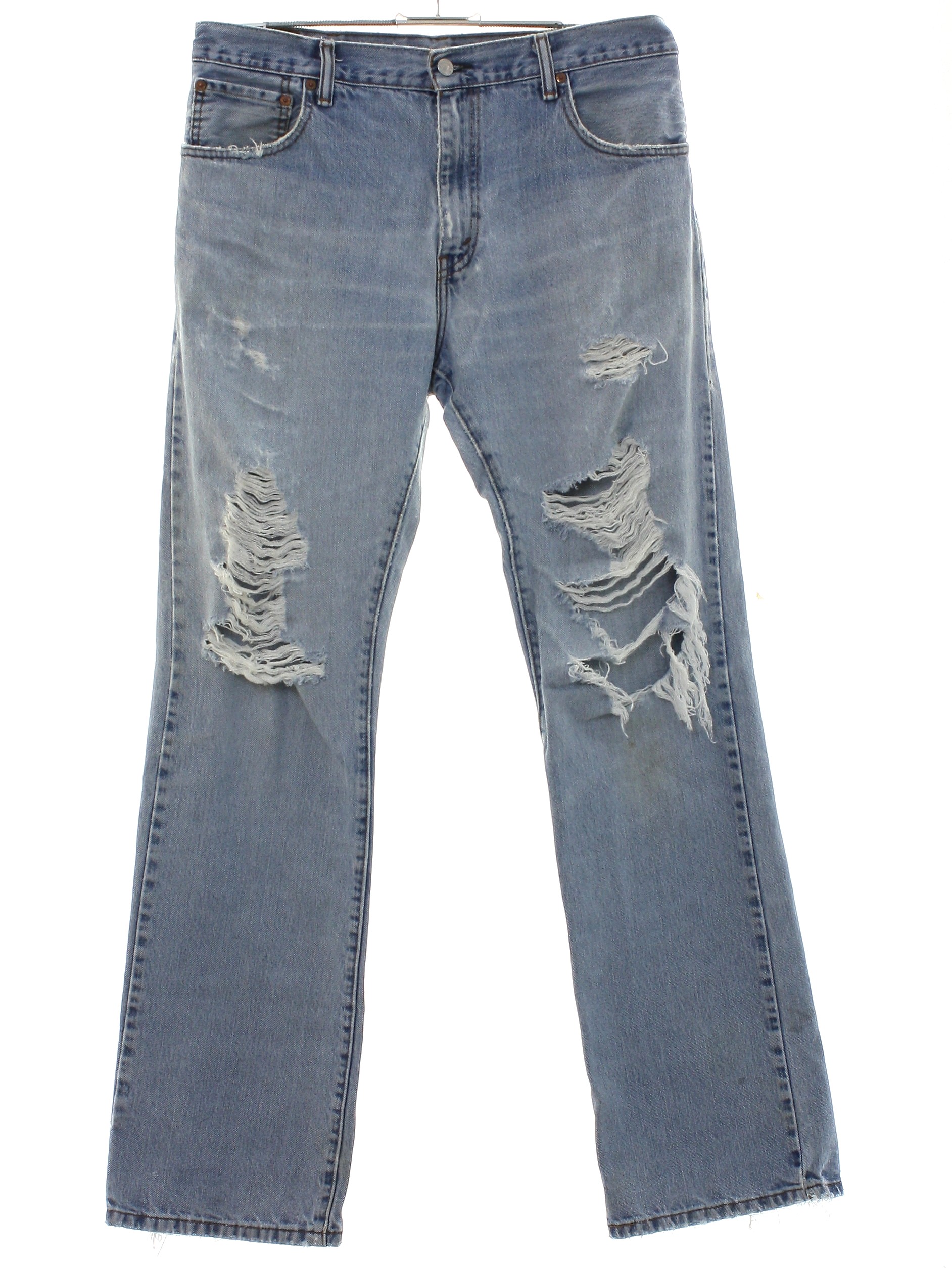 1990's Retro Flared Pants / Flares: 90s -Levis 517- Mens light blue ...