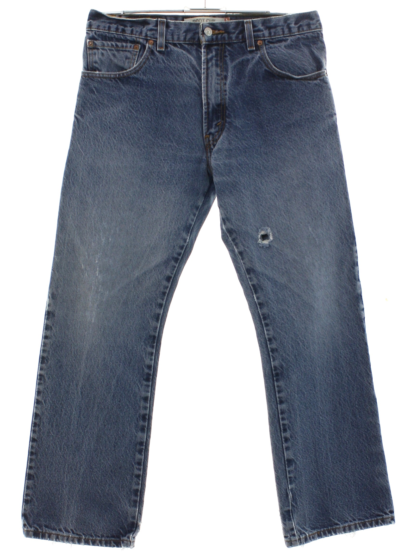 90s Retro Pants: Late 90s or Early y2k 2000s -Levis 517- Mens faded and