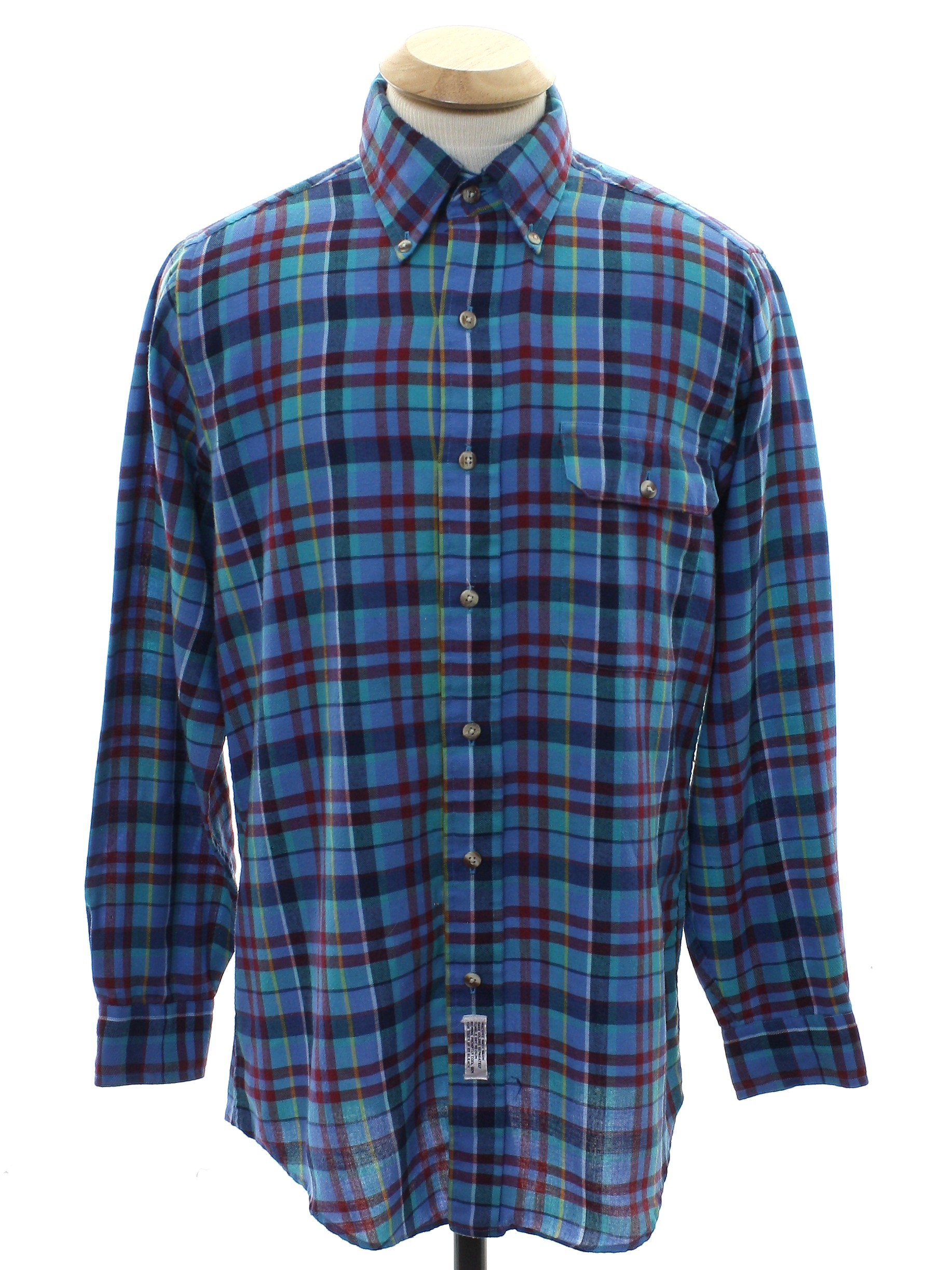 Austin Reed 1980s Vintage Shirt: 80s -Austin Reed- Mens shades of blue ...