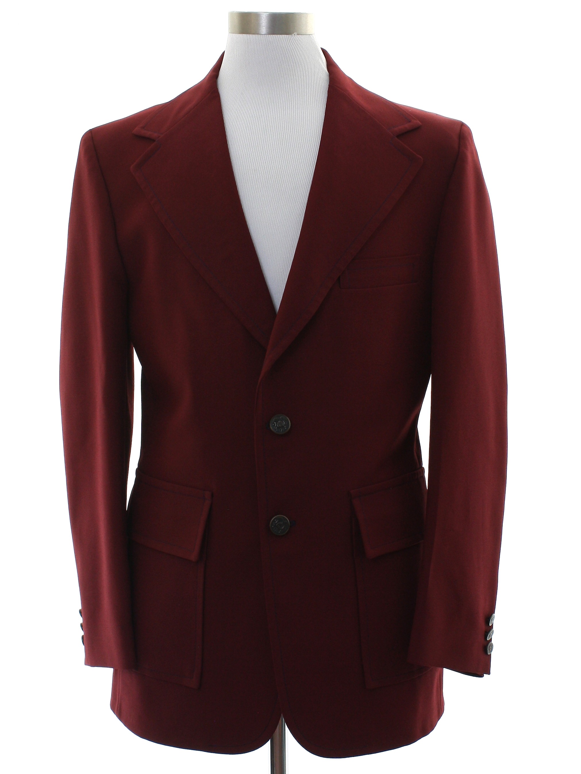 1970's Jacket (Towncraft): 70s -Towncraft- Mens burgundy background ...