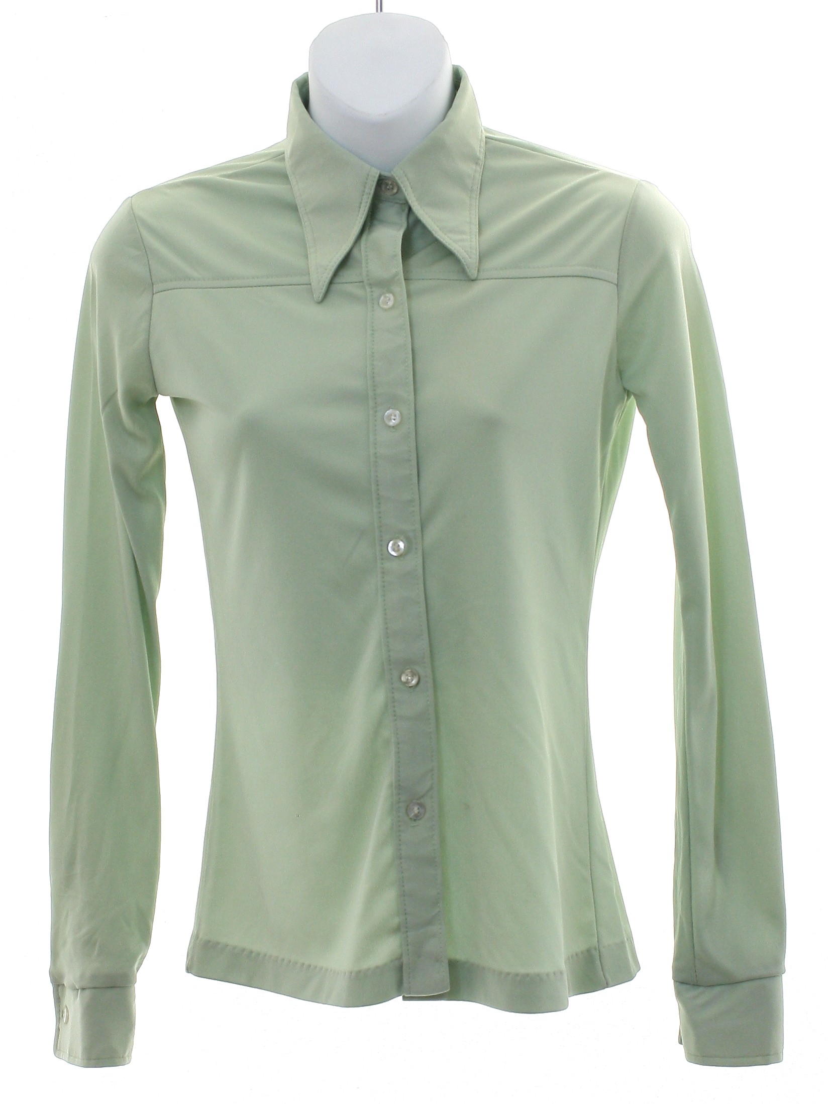 1970's Retro Disco Shirt: 70s -Stuffed Shirt- Girls sage green ...