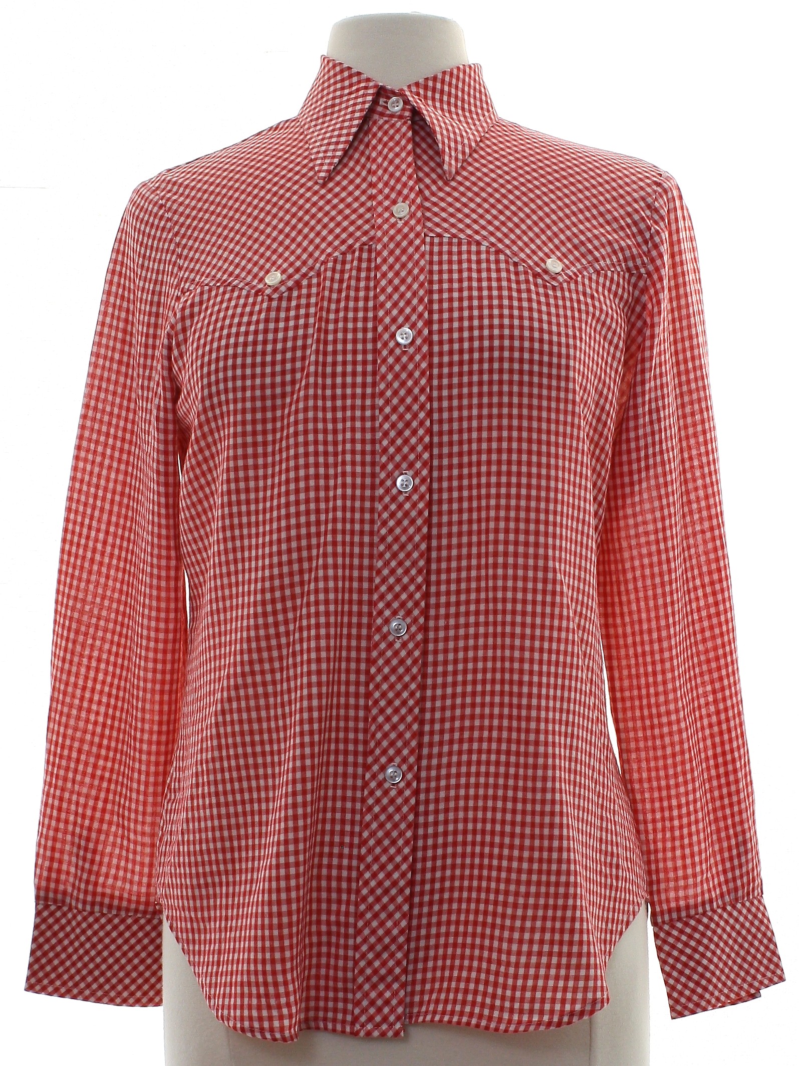 80's Vintage Western Shirt: Early 80s -Koret City Blues- Womens red and ...