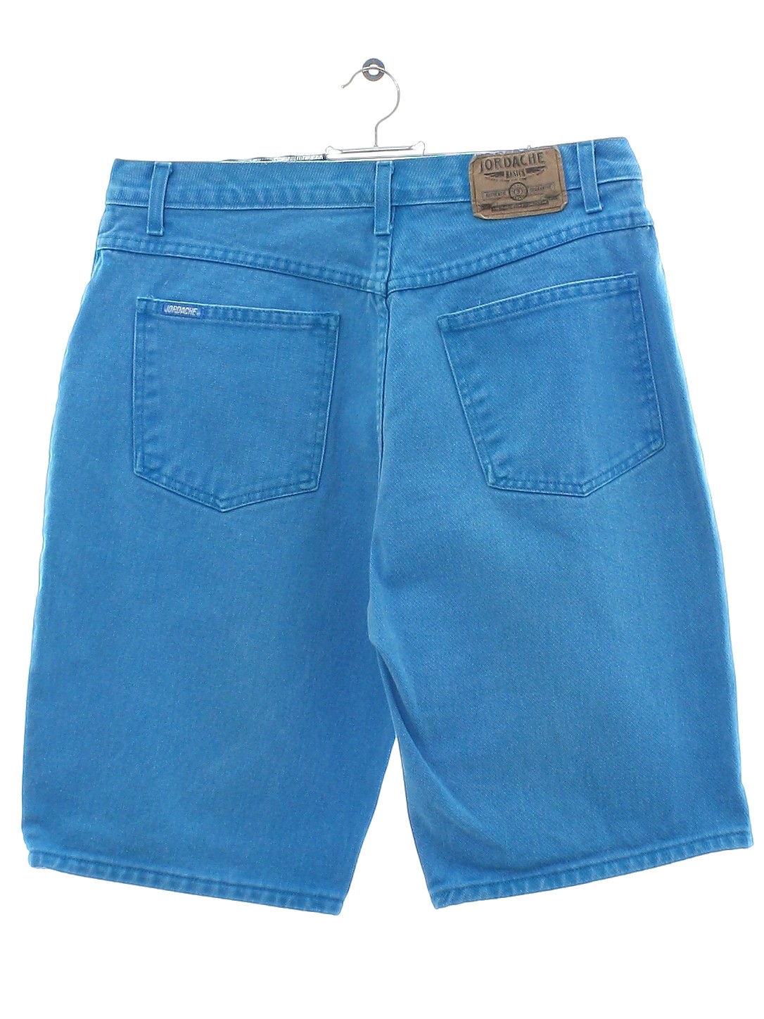 Shorts: -Jordache- Womens slightly faded tropical blue cotton denim ...