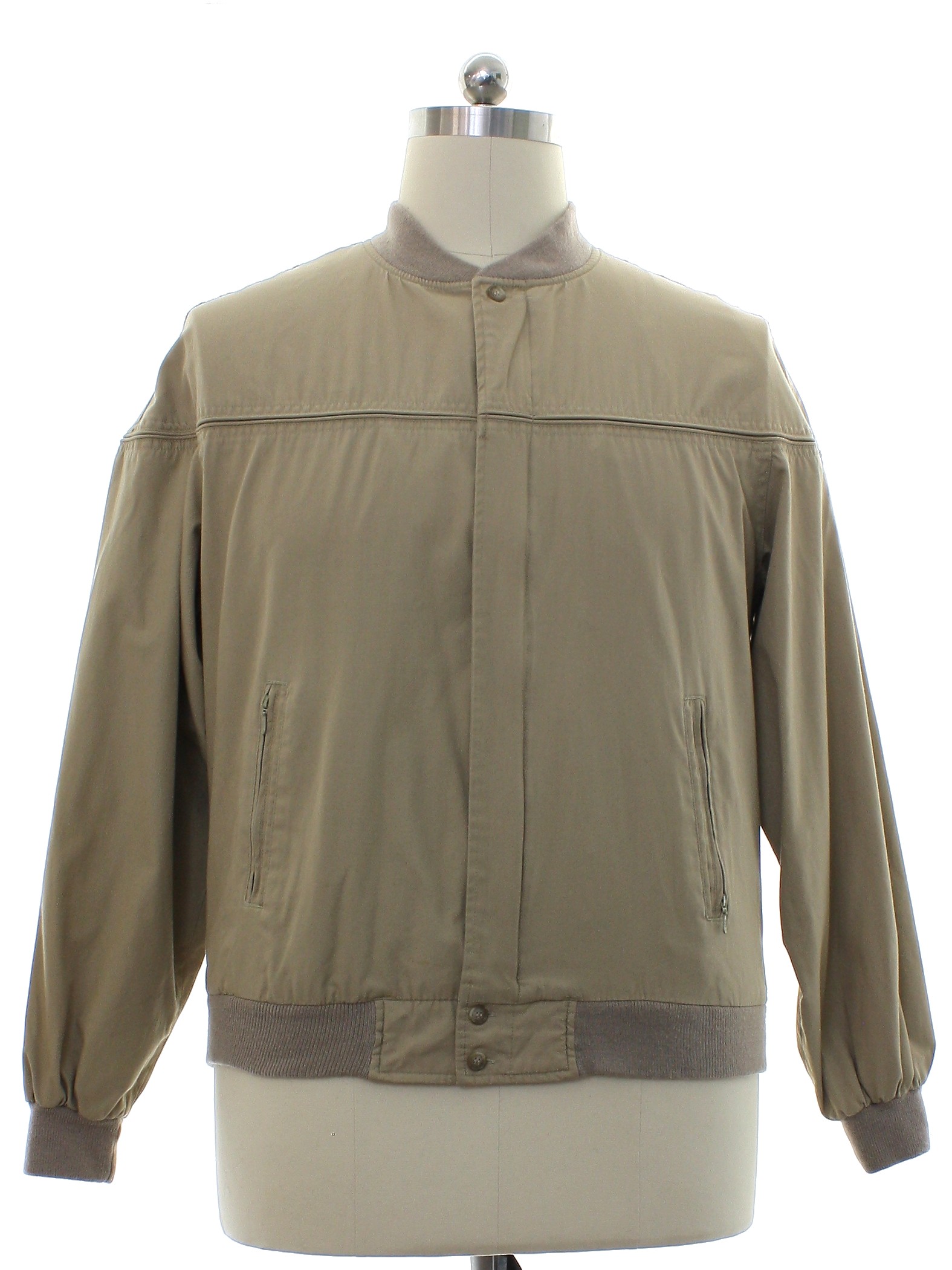 80s Vintage Par Four Jacket: 80s -Par Four- Mens tan cotton polyester ...