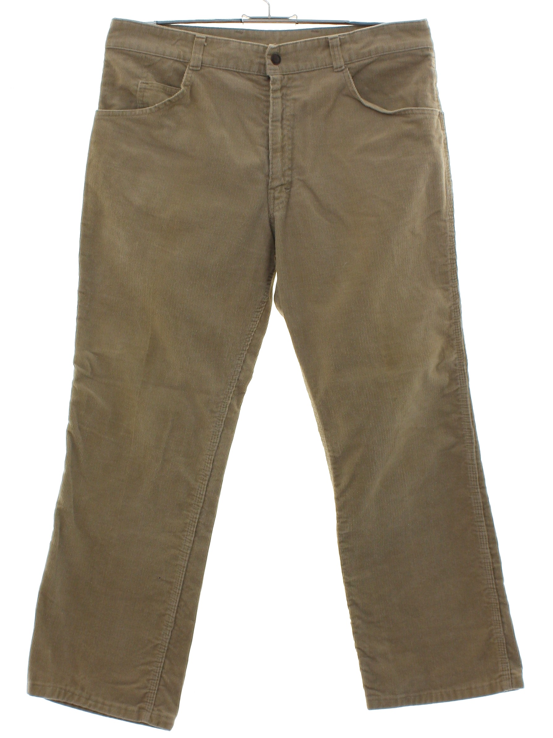 Vintage 80s Flared Pants / Flares: Early 80s -Aqueduct- Mens beige ...