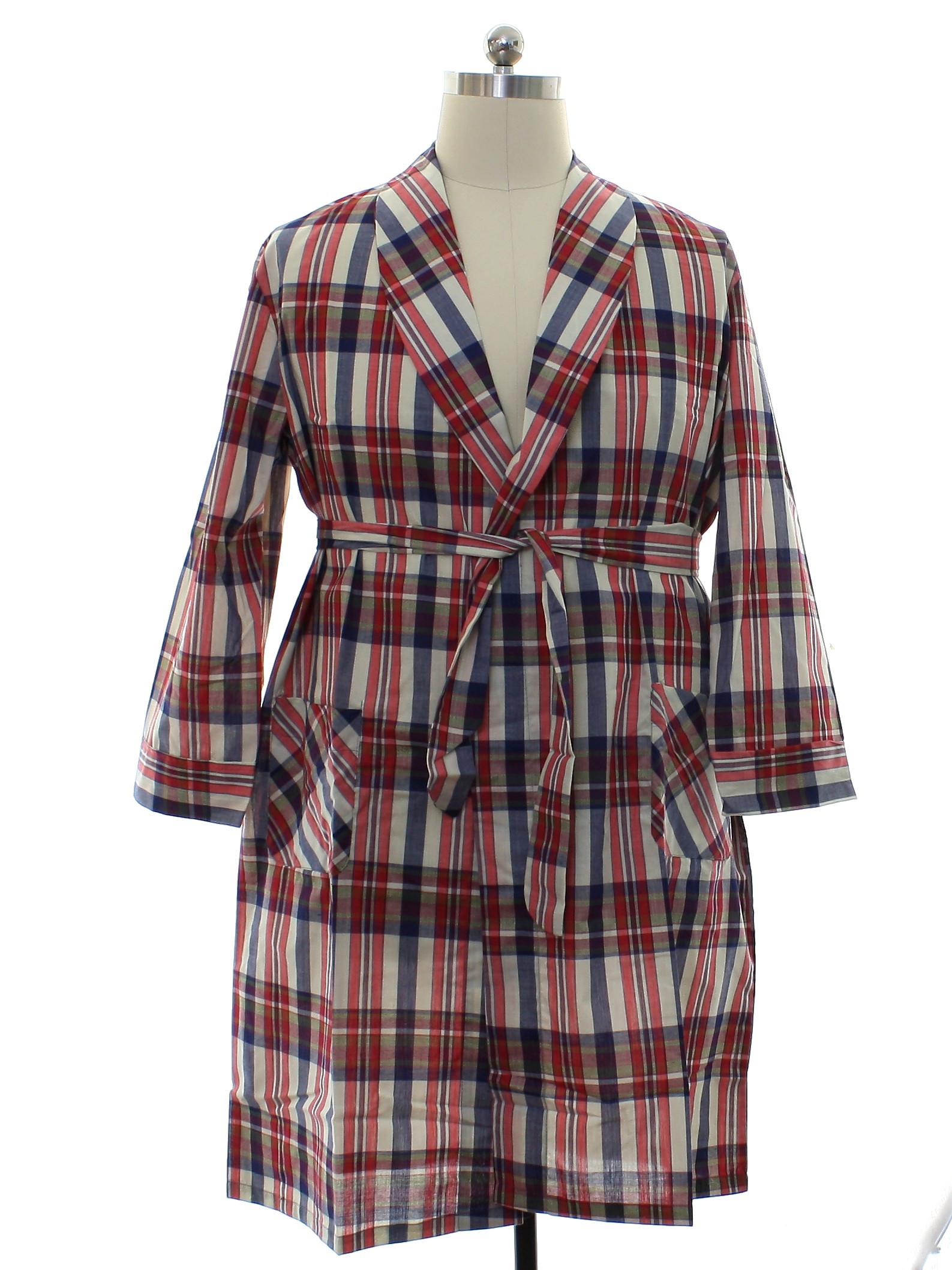 Sixties Mens Plaid Robe: Early 60s -McKenzie Imperial, Made in USA ...