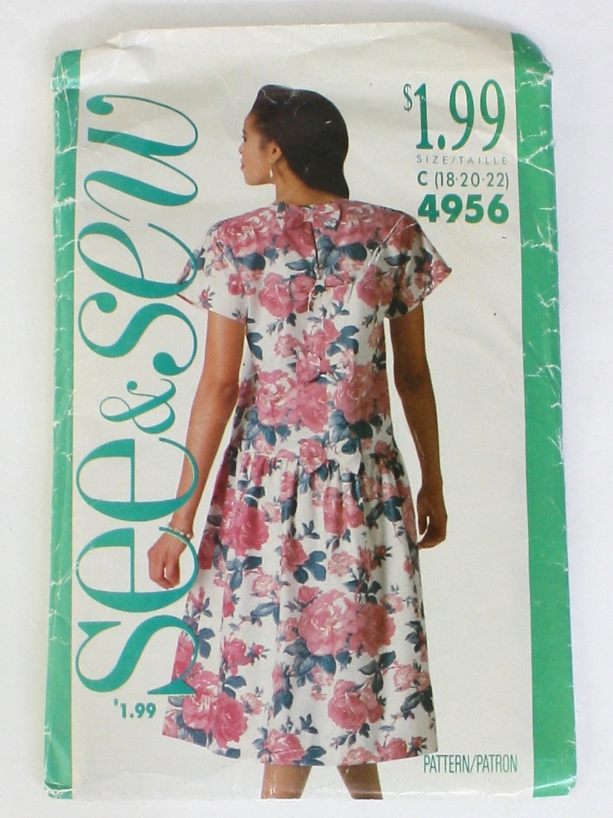 90s Retro Sewing Pattern: 90s -See N Sew Pattern No. 4956- Womens ...