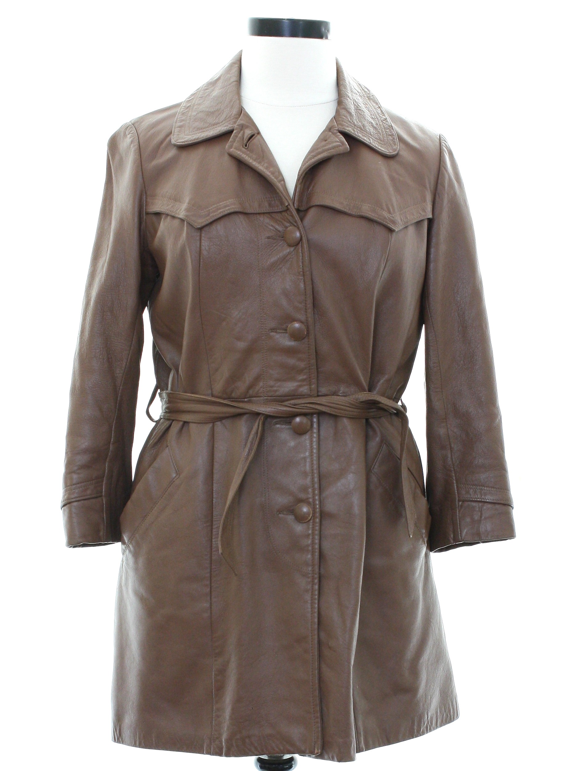 1970s Vintage Leather Jacket: 70s -New England Sportswear- Womens milk ...