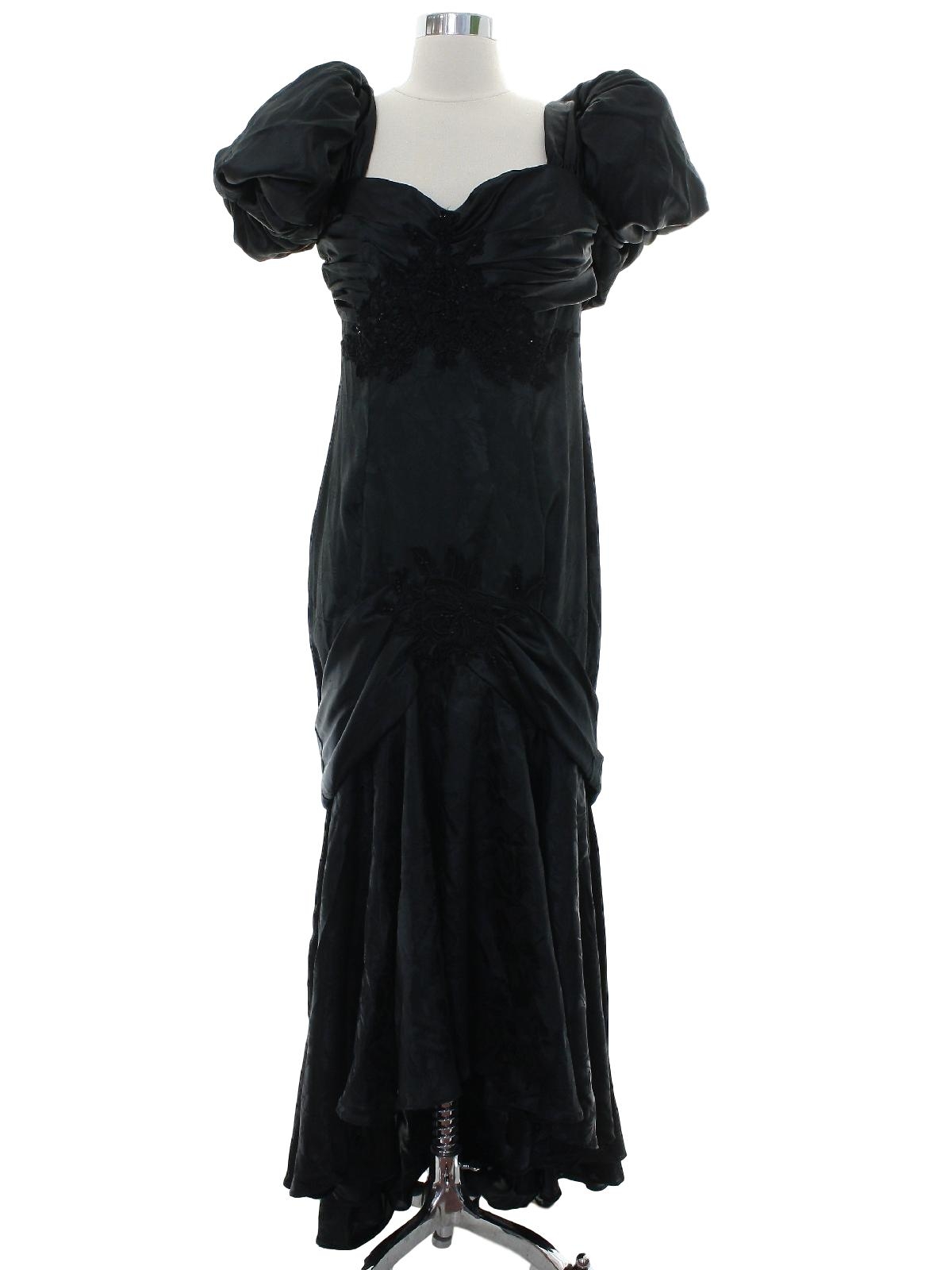 Retro 1980's Dress (Lorrie Kabala) : 80s -Lorrie Kabala- Womens black ...